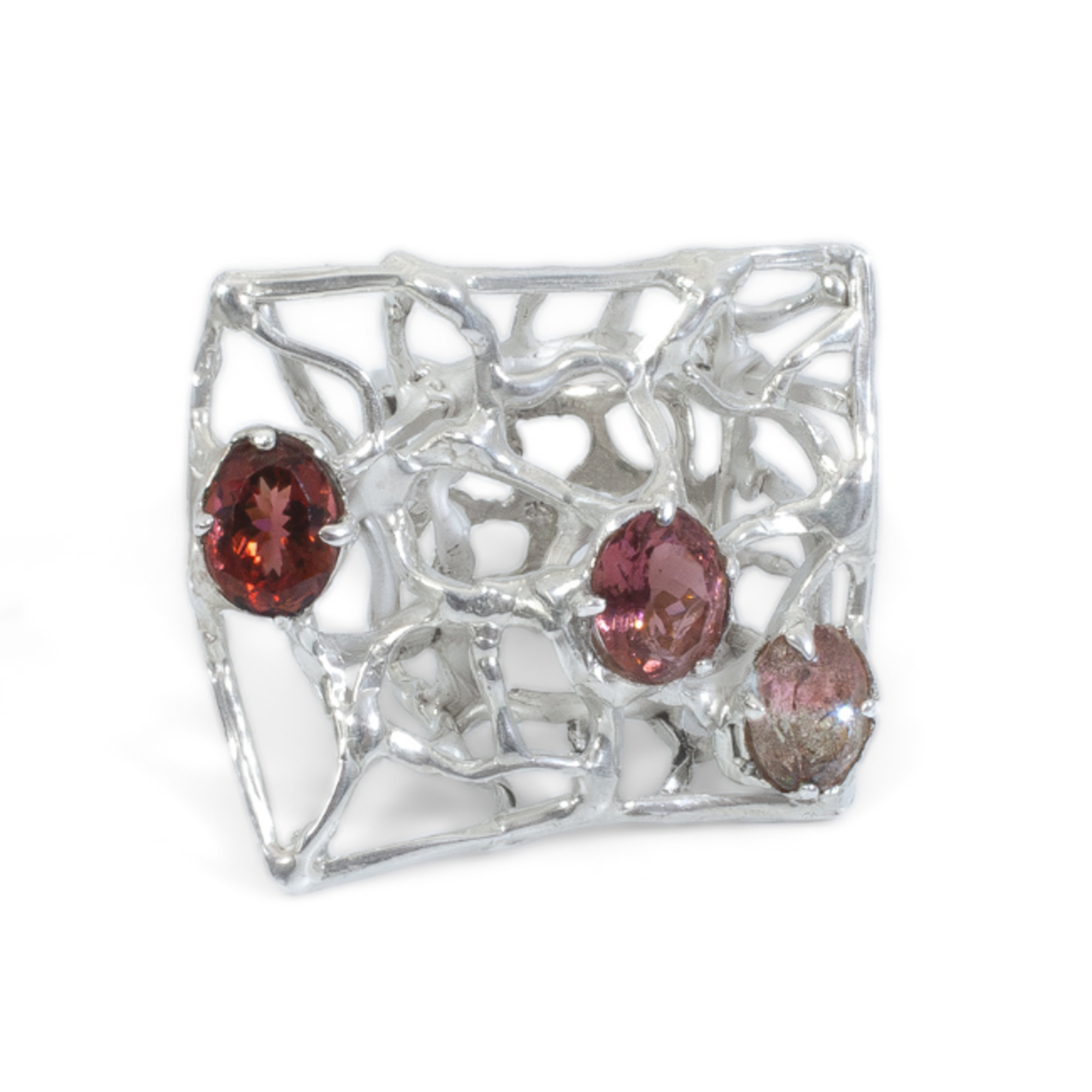 Argent tonic Tourmaline Statement Ring - Silver