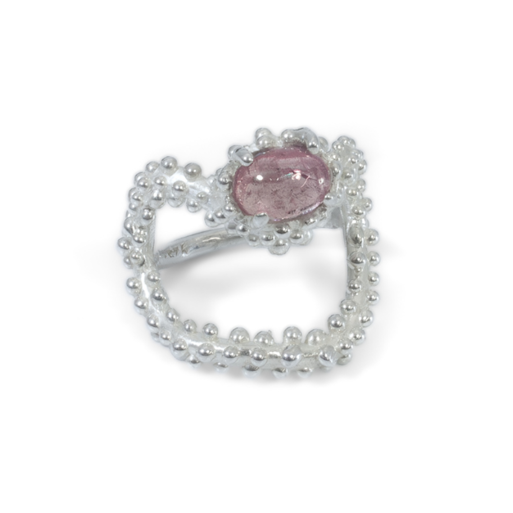 Argent tonic Textured Tourmaline Ring - Silver