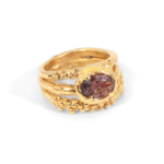 Argent tonic Fire Quartz Ring - Vermeil
