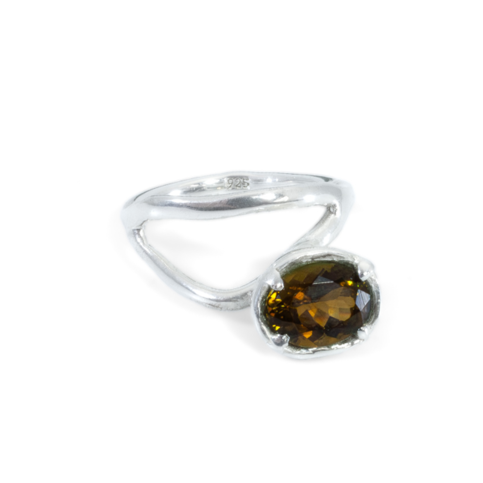 Argent tonic Chocolate Tourmaline Ring - Silver