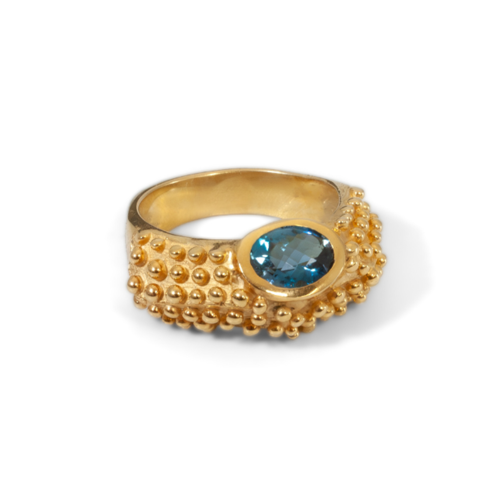 Argent tonic Bague Topaze Suisse - Doré