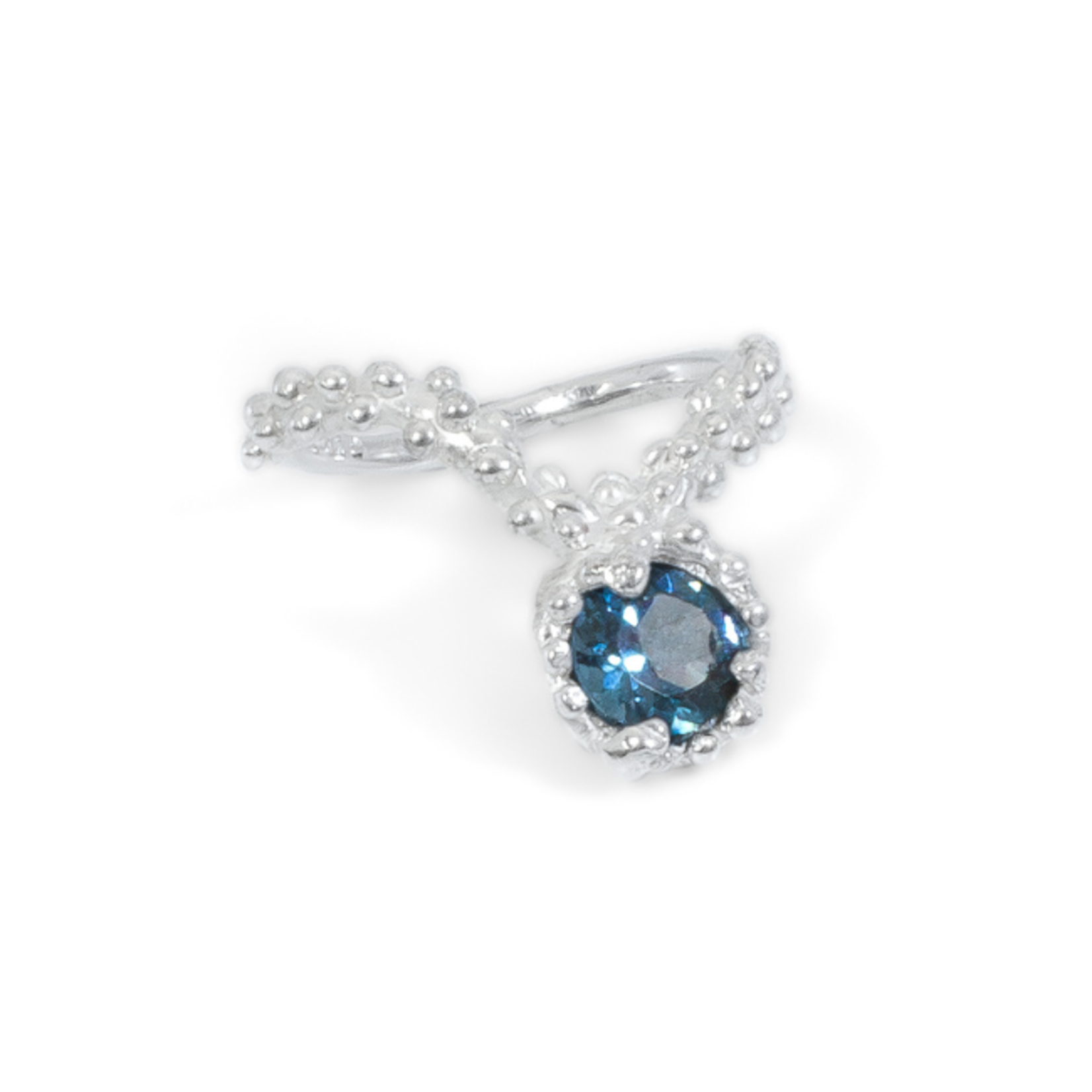 Argent tonic Bague Texturée Topaze - Argent