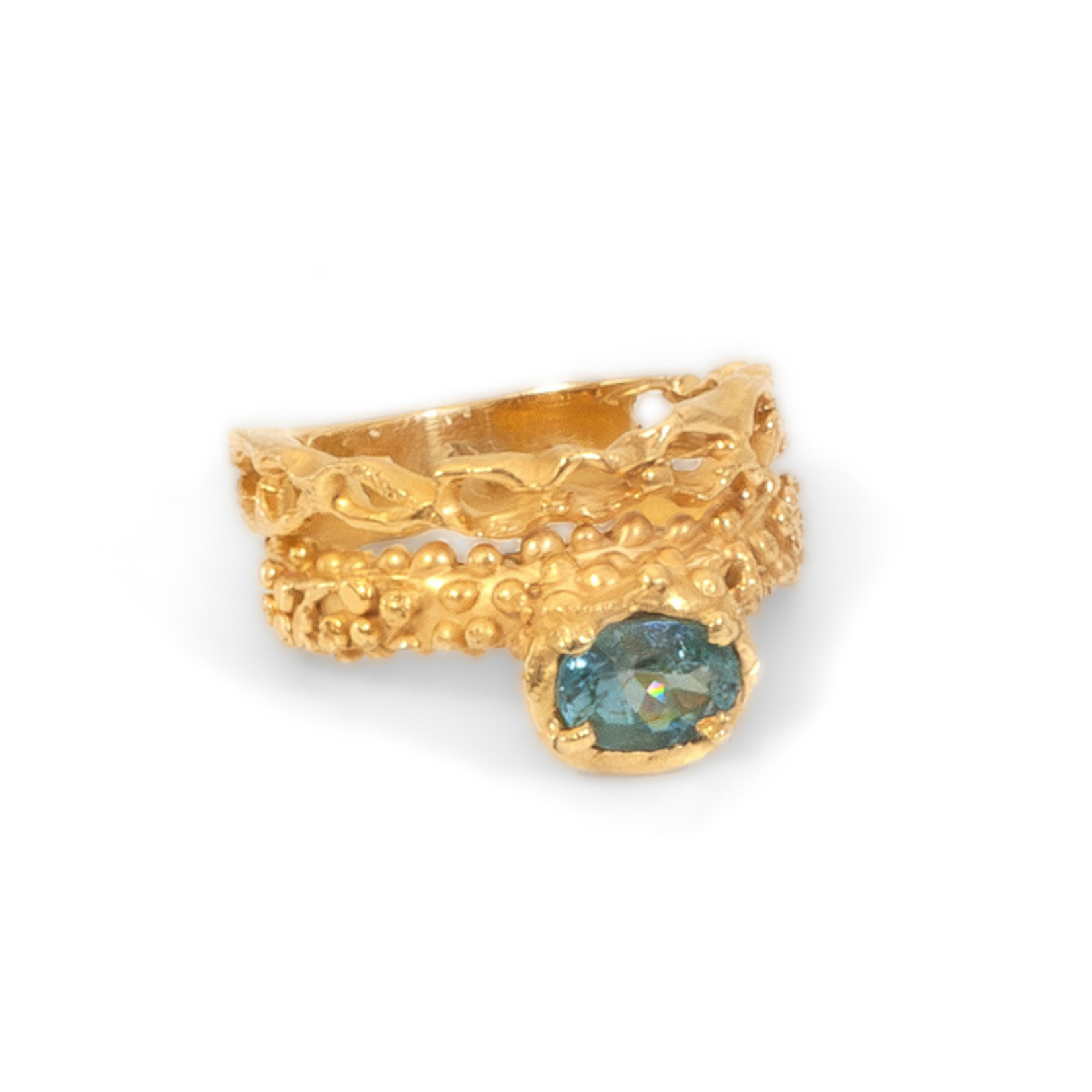 Argent tonic Apatite Ring - Vermeil