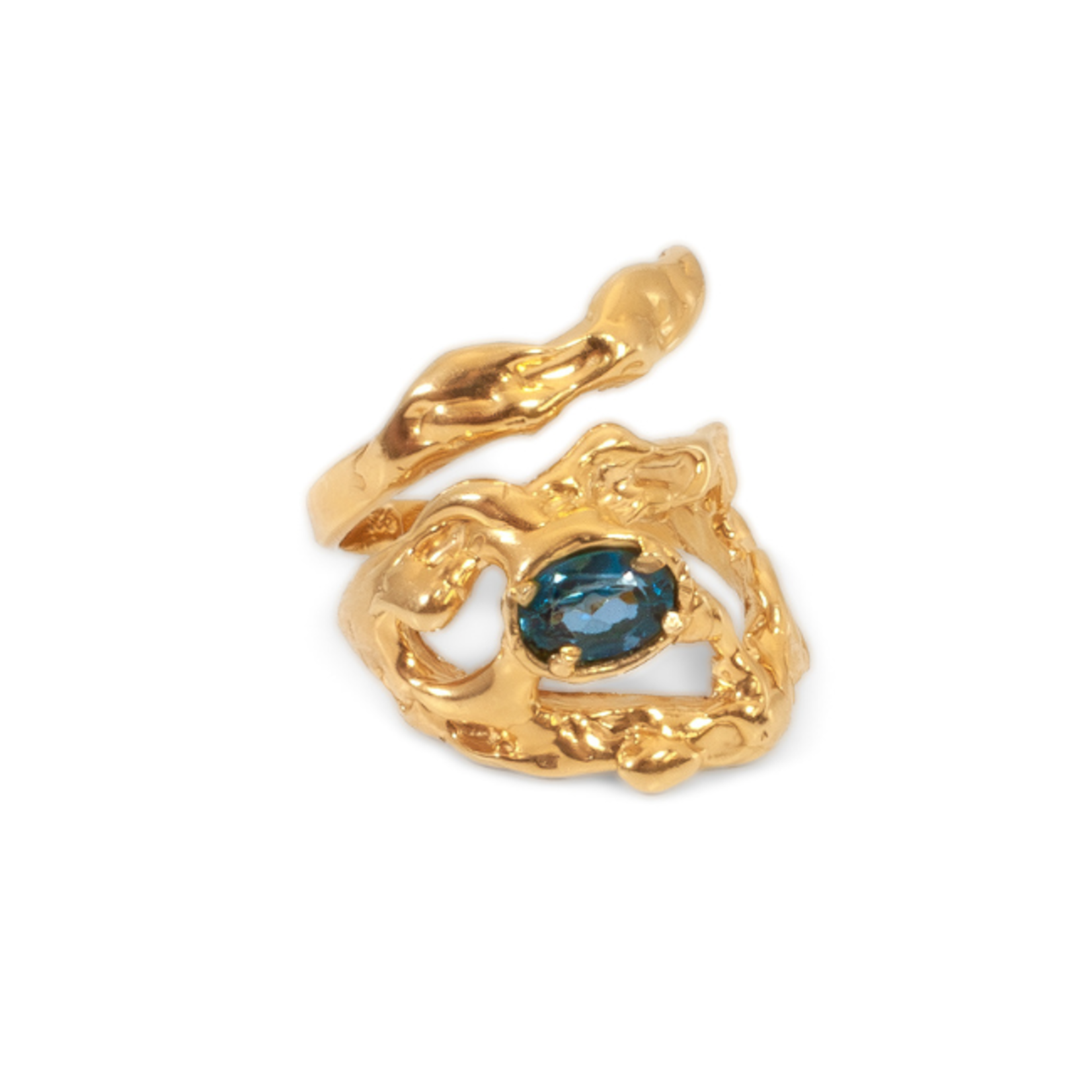 Argent tonic Topaz Adjustable Ring - Vermeil