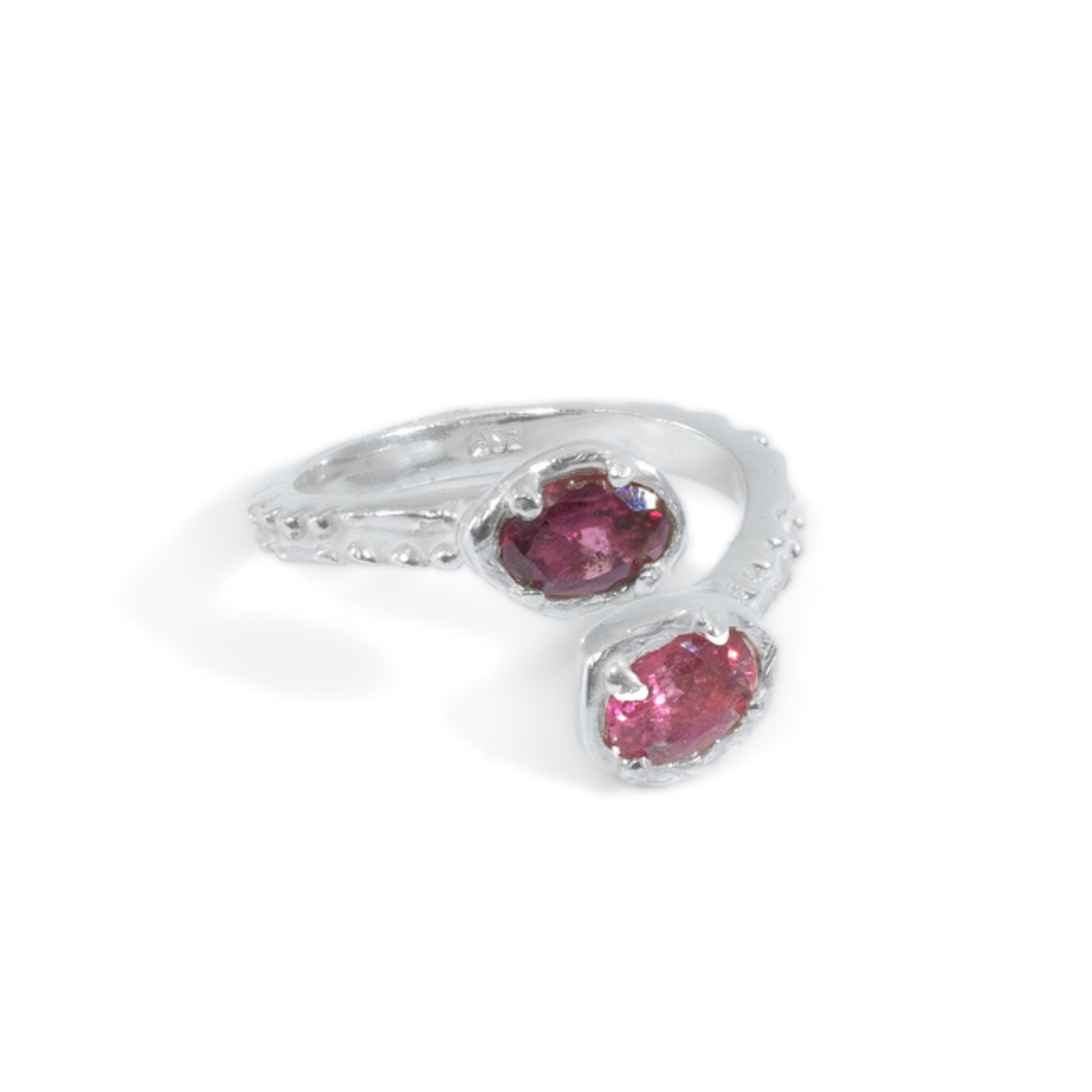Argent tonic Tourmaline & Garnet Ring - Silver