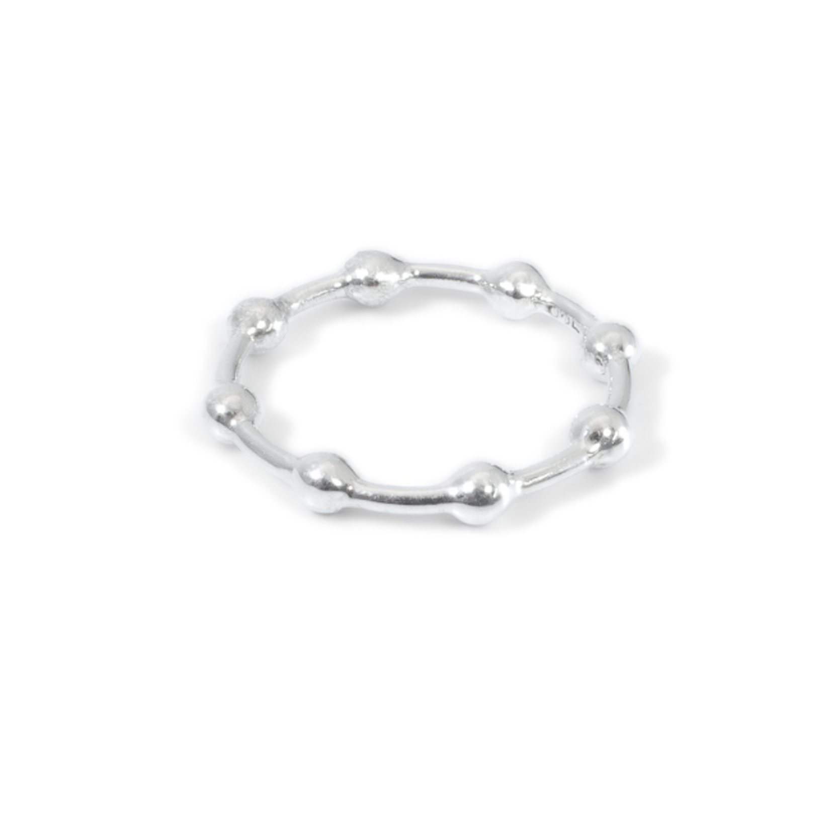 Argent tonic Bague Stacking Boules - Argent