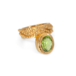 Argent tonic Peridot Statement Ring - Vermeil