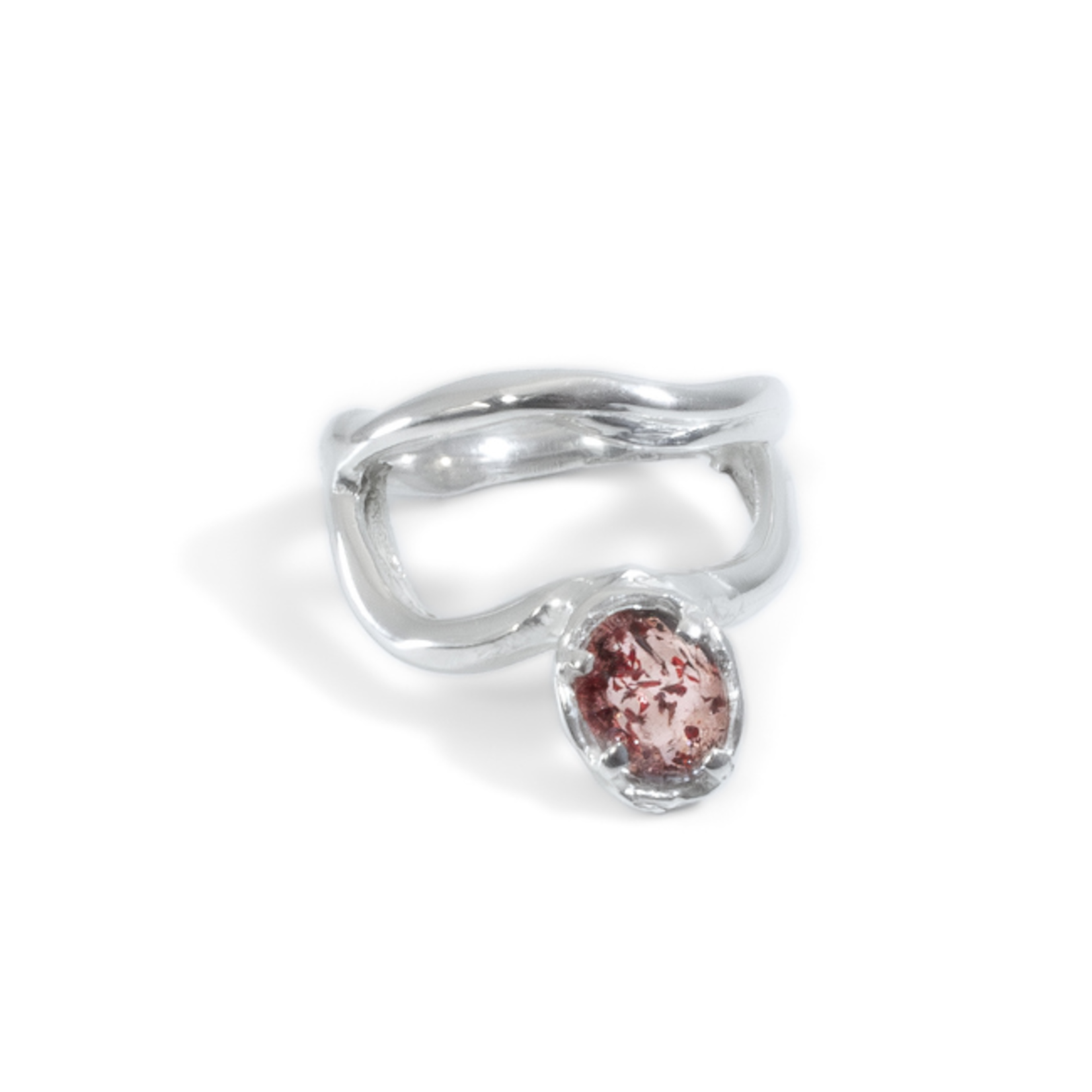 Argent tonic Fire Quartz Ring - Silver