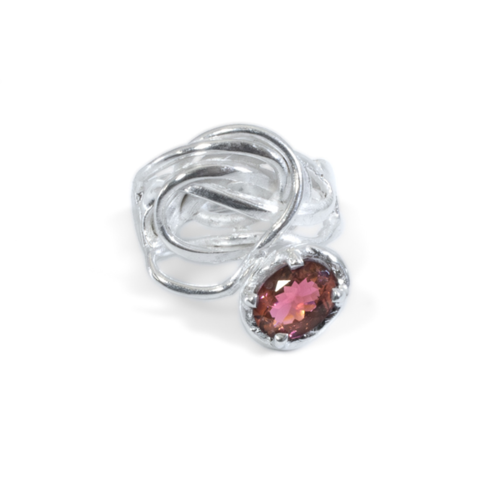 TEGO Bague Ruban Tourmaline - Argent