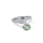 TEGO Bague Texturée Péridot - Argent