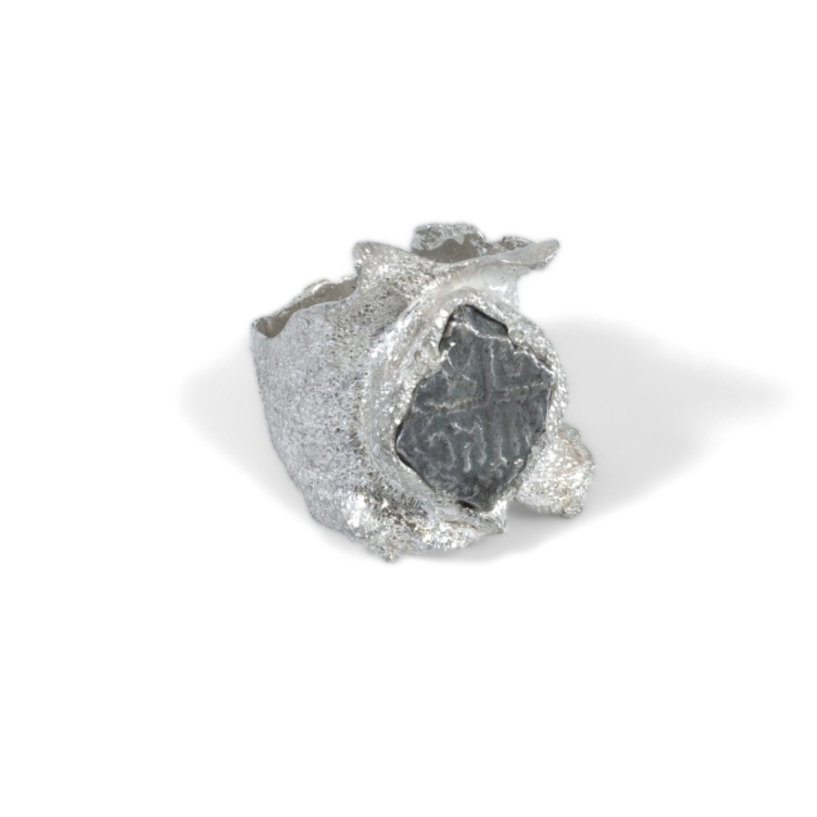 Argent tonic Bague Flocon avec Monnaie