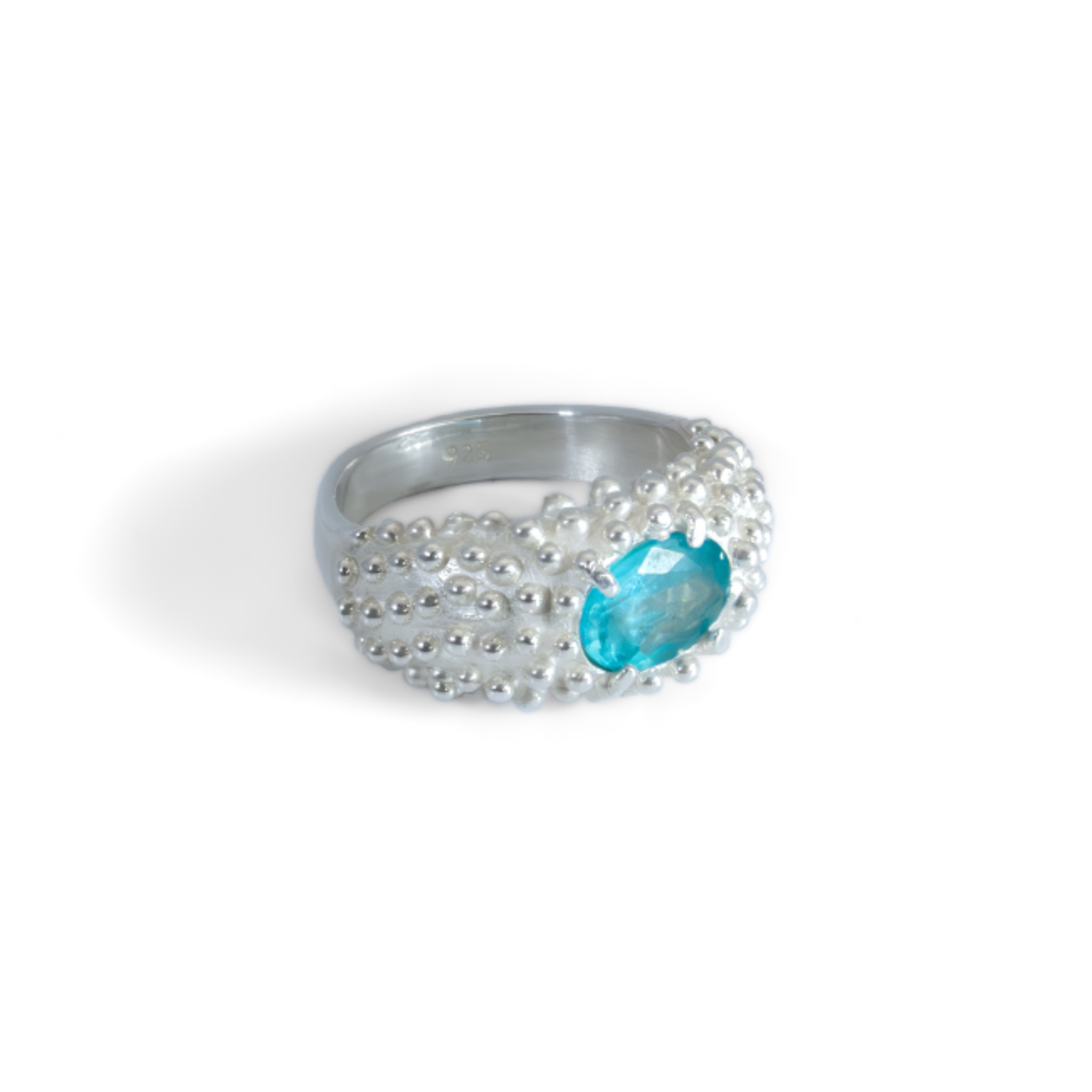 Argent tonic Bague Dôme Apatite - Argent