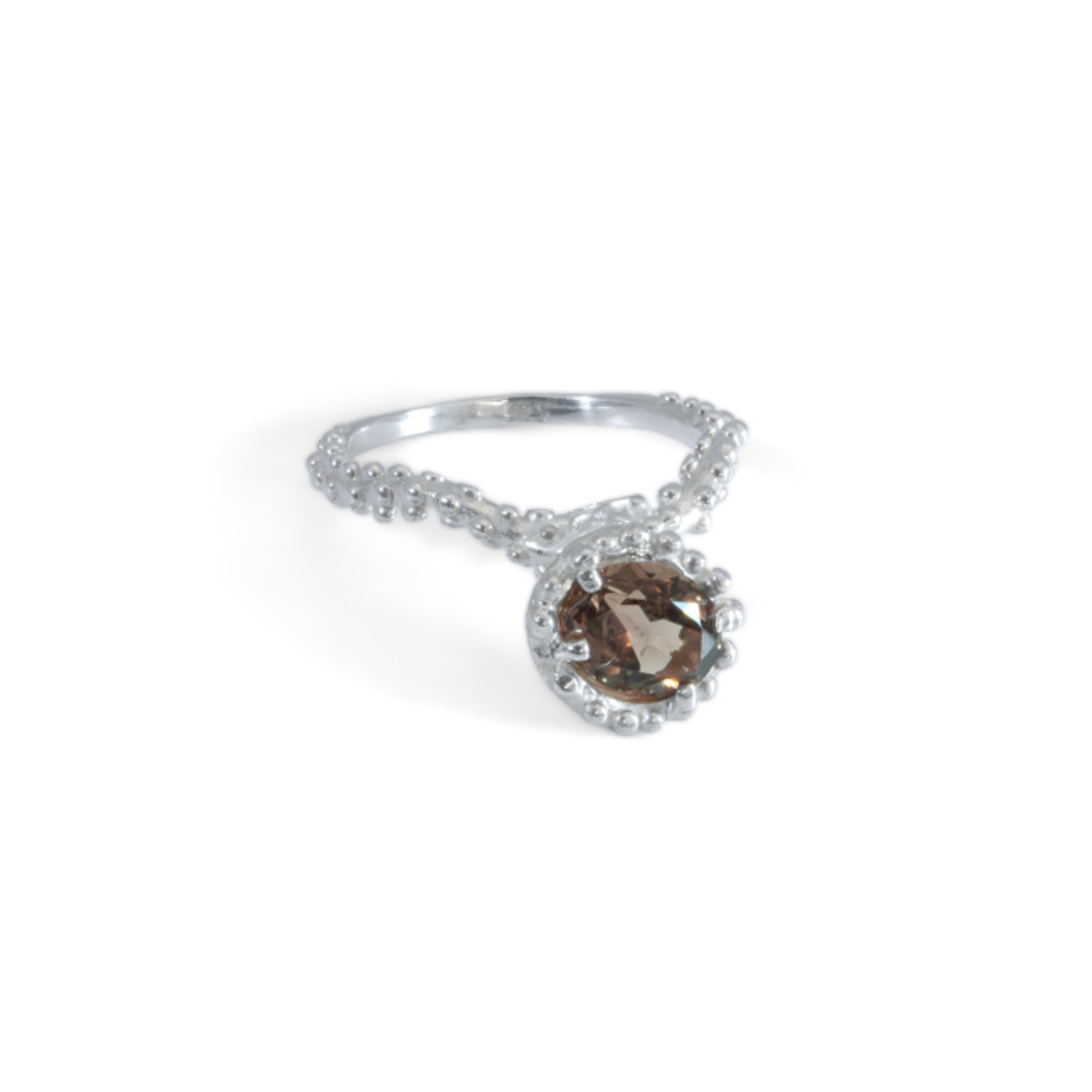 Argent tonic Bague Texturée Tourmaline - Argent