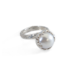 Argent tonic Bague Ajustable Perle - Argent