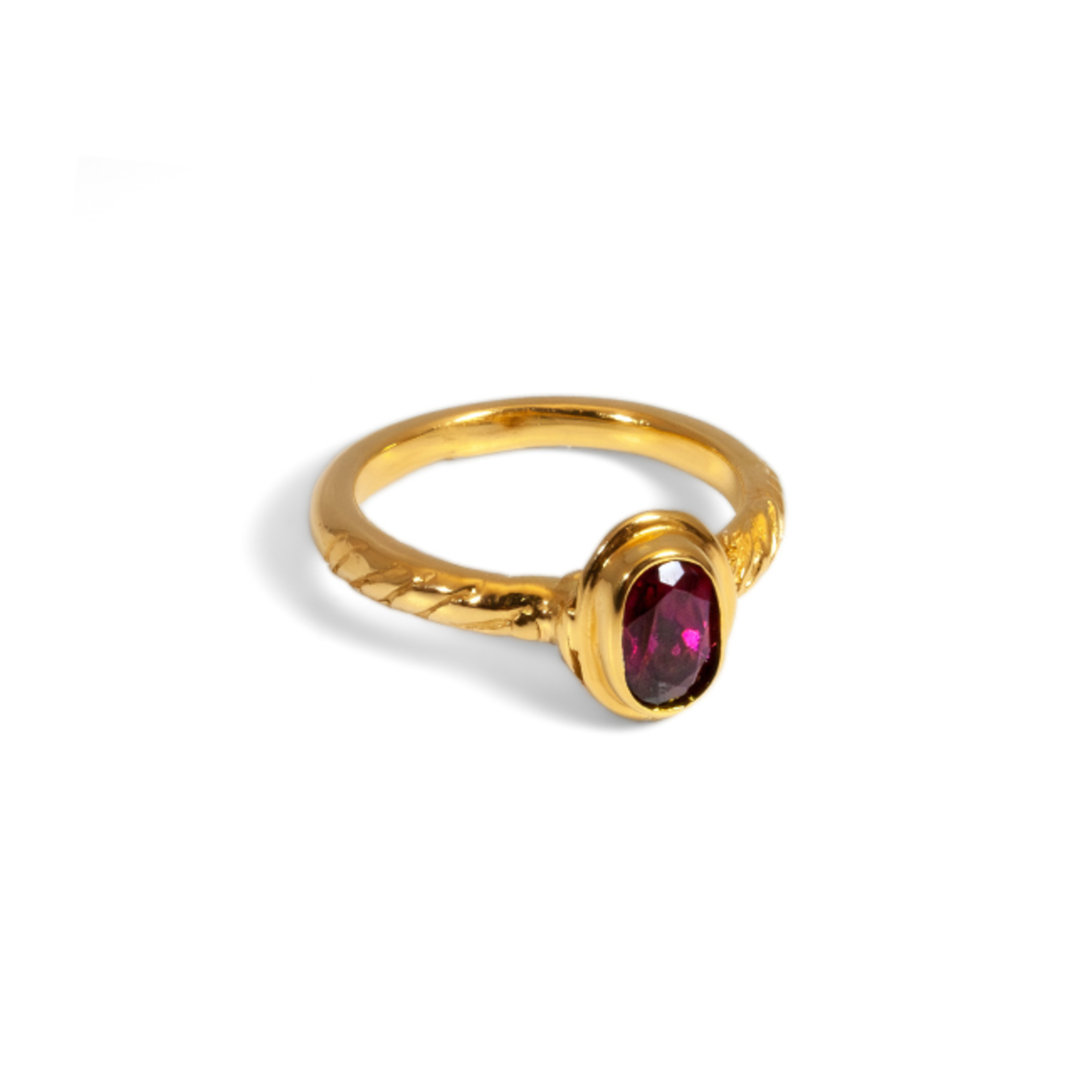 Argent tonic Bague Fine Tourmaline - Doré
