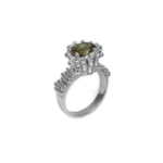 Argent tonic Bague avec Tourmaline Verte