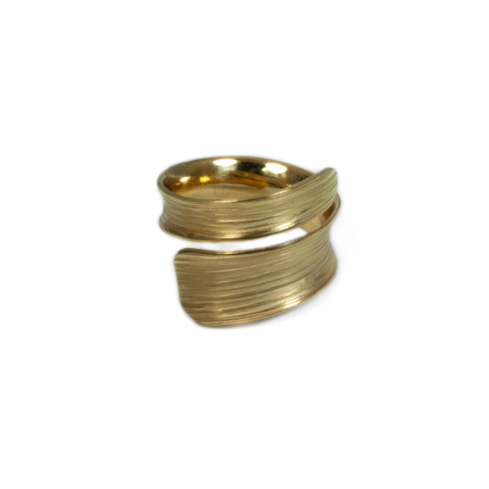 TEGO Double ring in 24K gold-plated silver