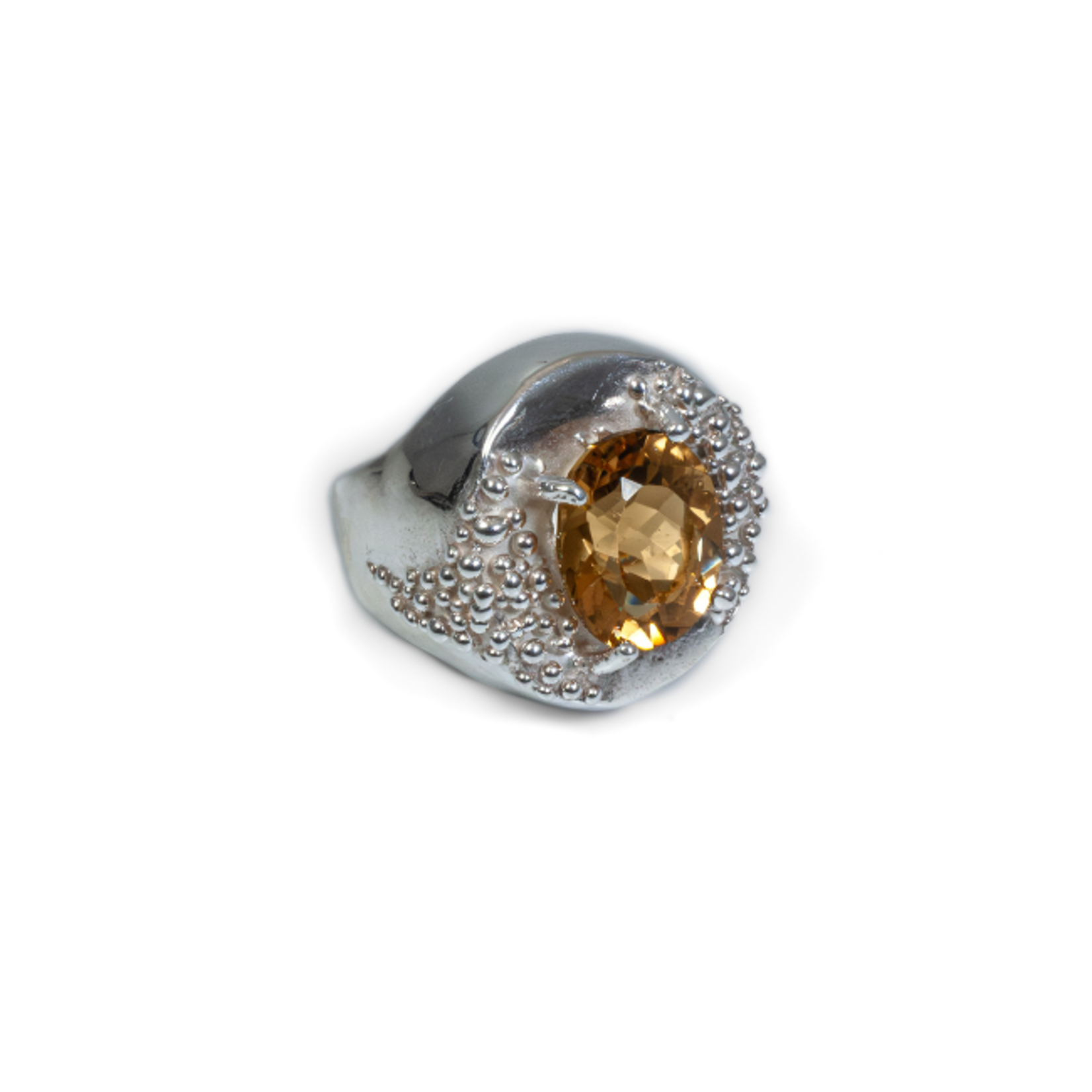 Argent tonic Bague en Argent Sterling avec Citrine