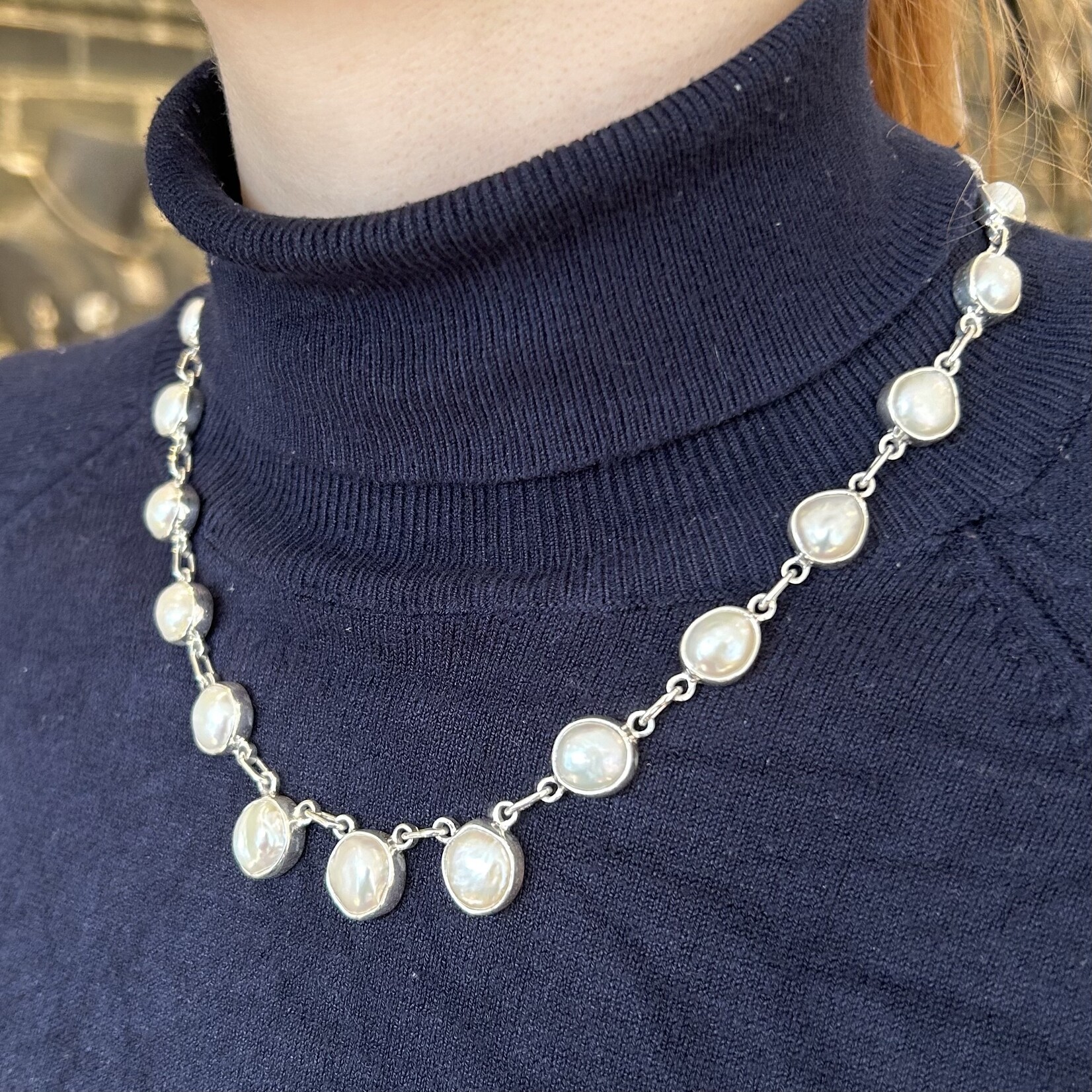 Argent tonic Collier Perles Rondes - Argent
