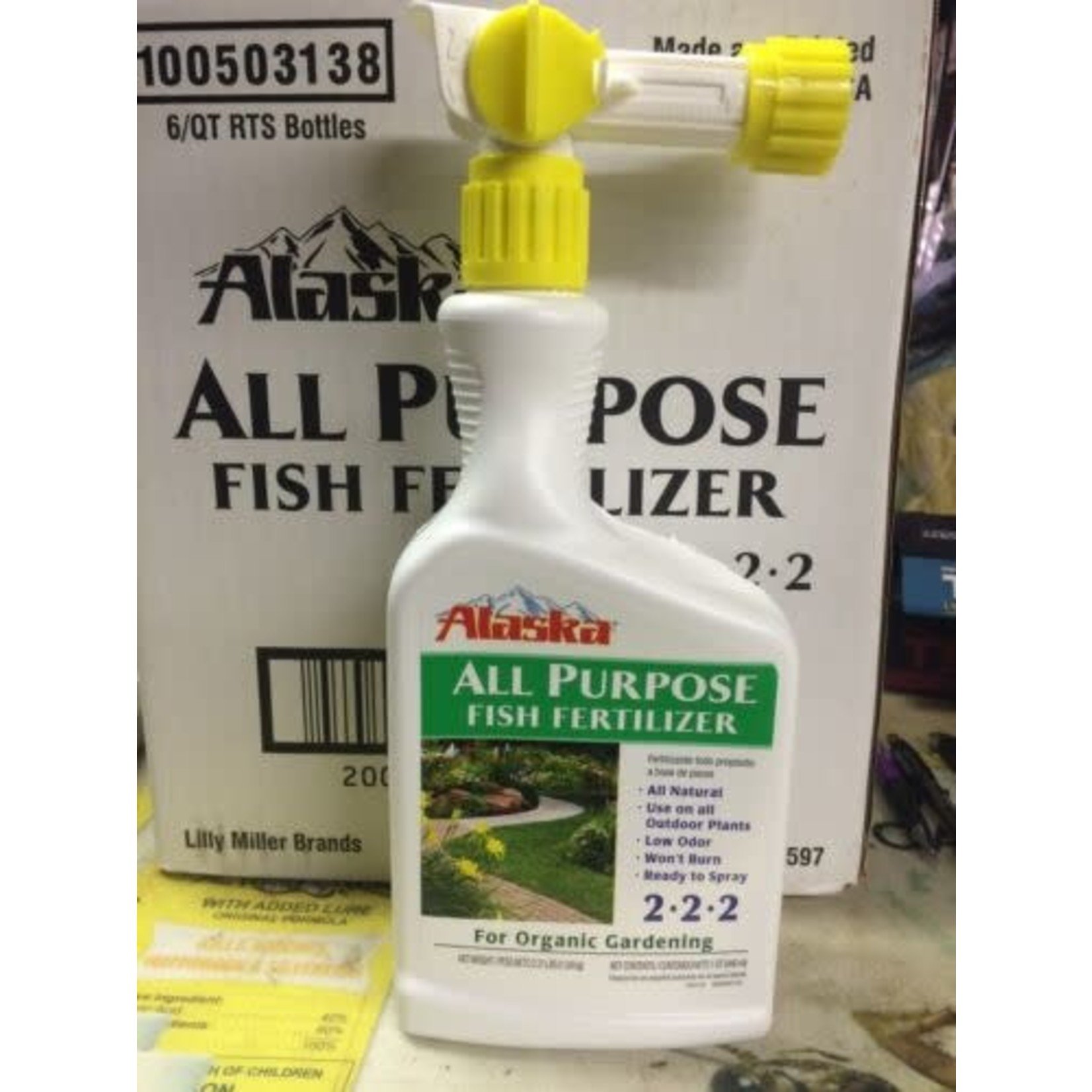 lilly Miller Products Alaska All Purpose Fish Fertilizer Emulsion RTU 32oz with Sprayer