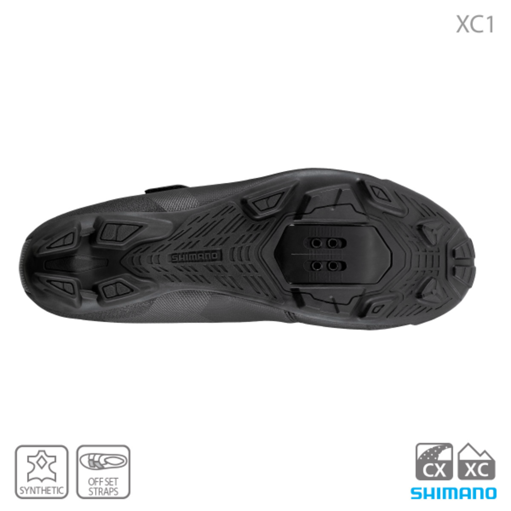 Shimano SHIMANO SH-XC100 Mens MTB XC/CX Shoes Black