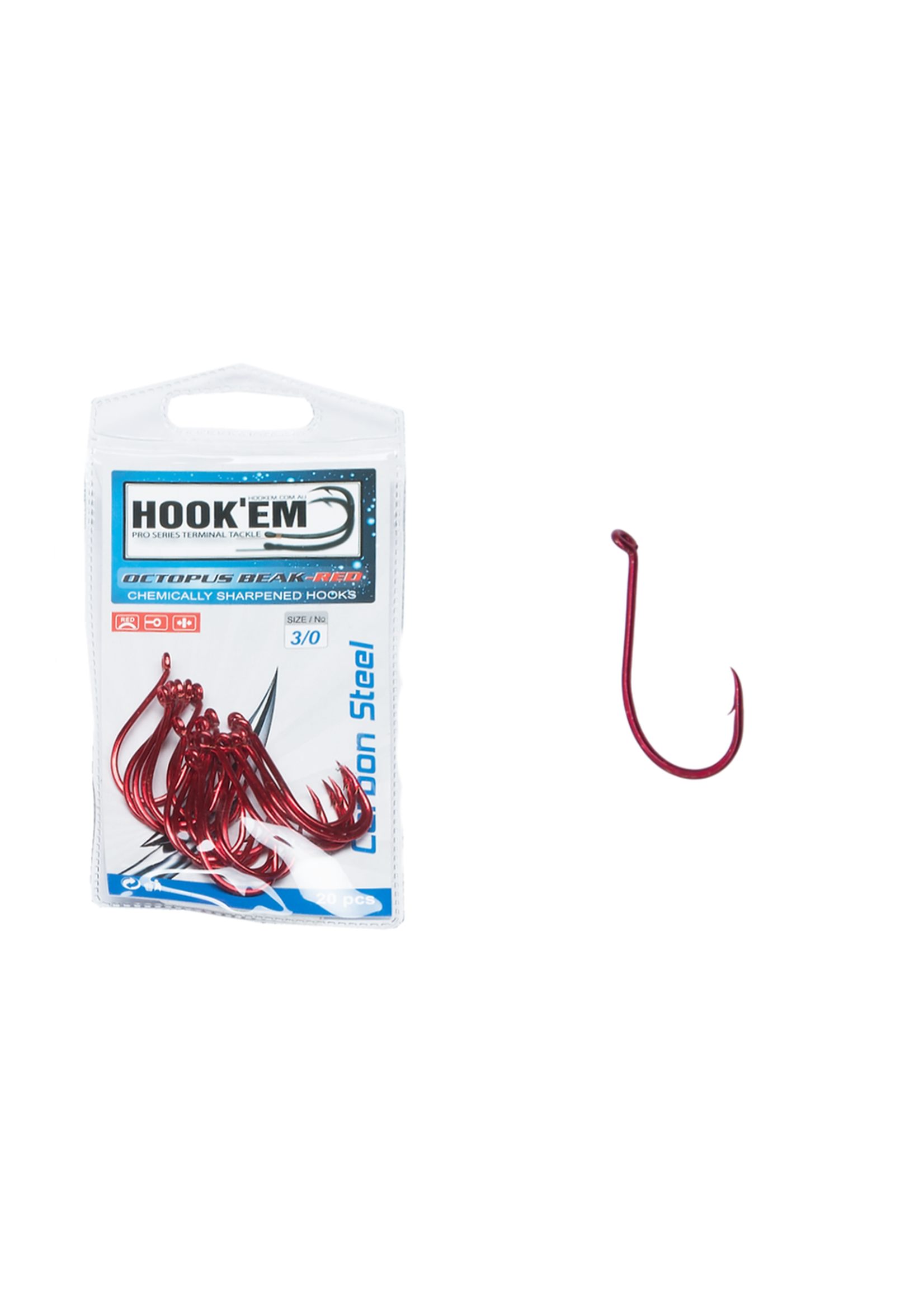 HookEm HOOK'EM Octopus Beak Red Hooks