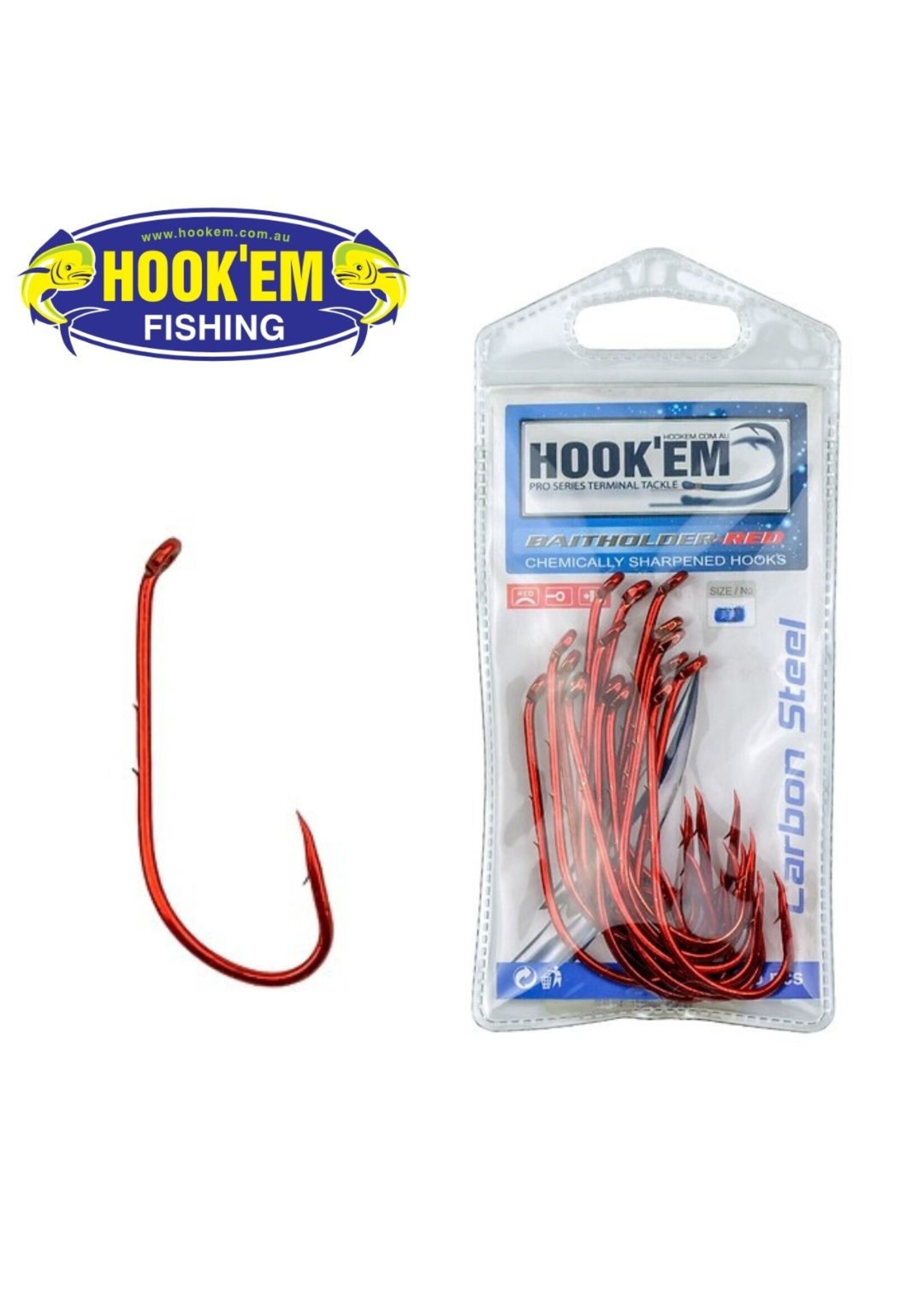 HookEm HOOK'EM Baitholder Red Hooks
