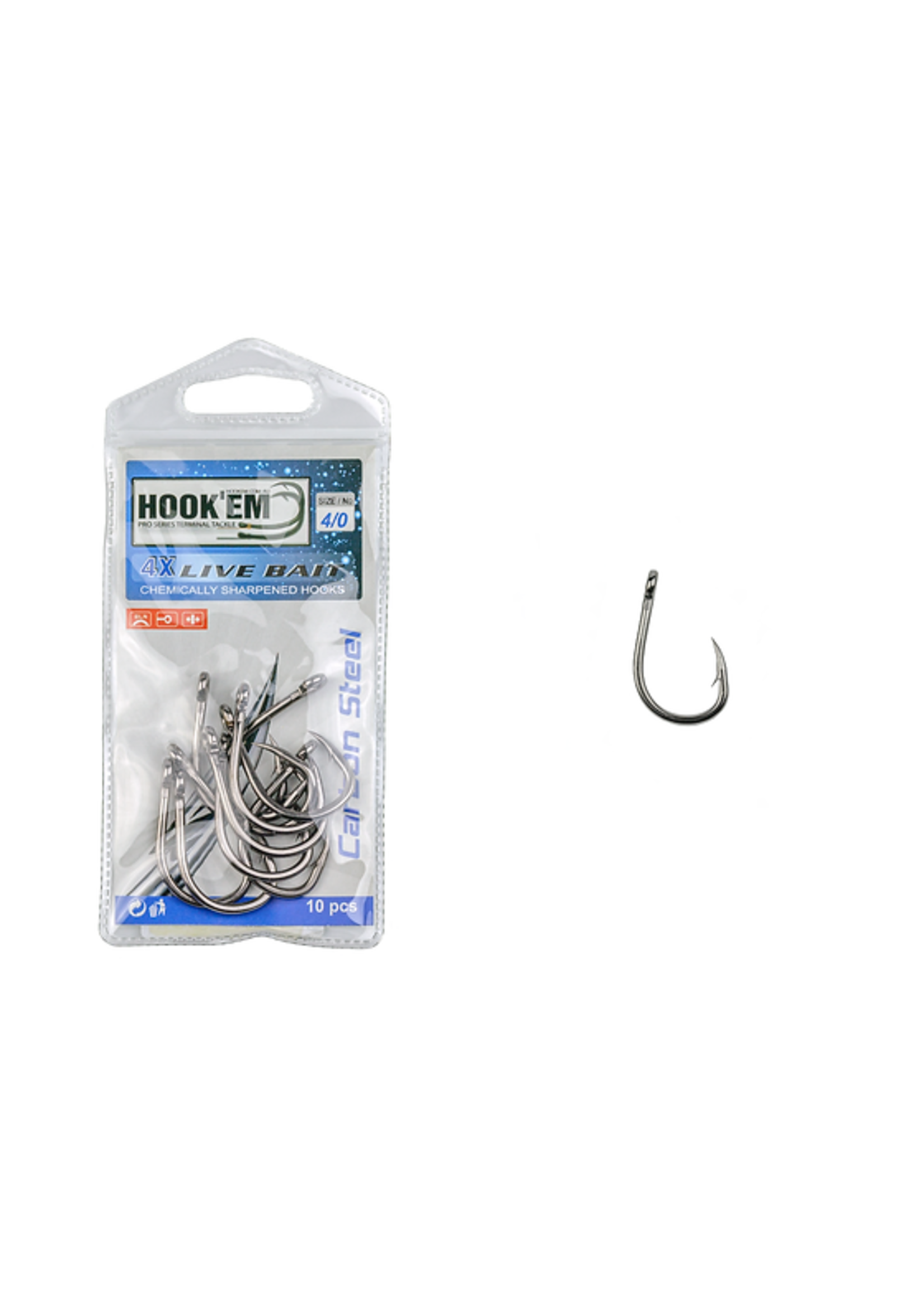 HookEm HOOK'EM 4X Live Bait Hooks
