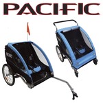 Pacific PACIFIC Deluxe 2 in 1 Kids Trailer/Stroller Double