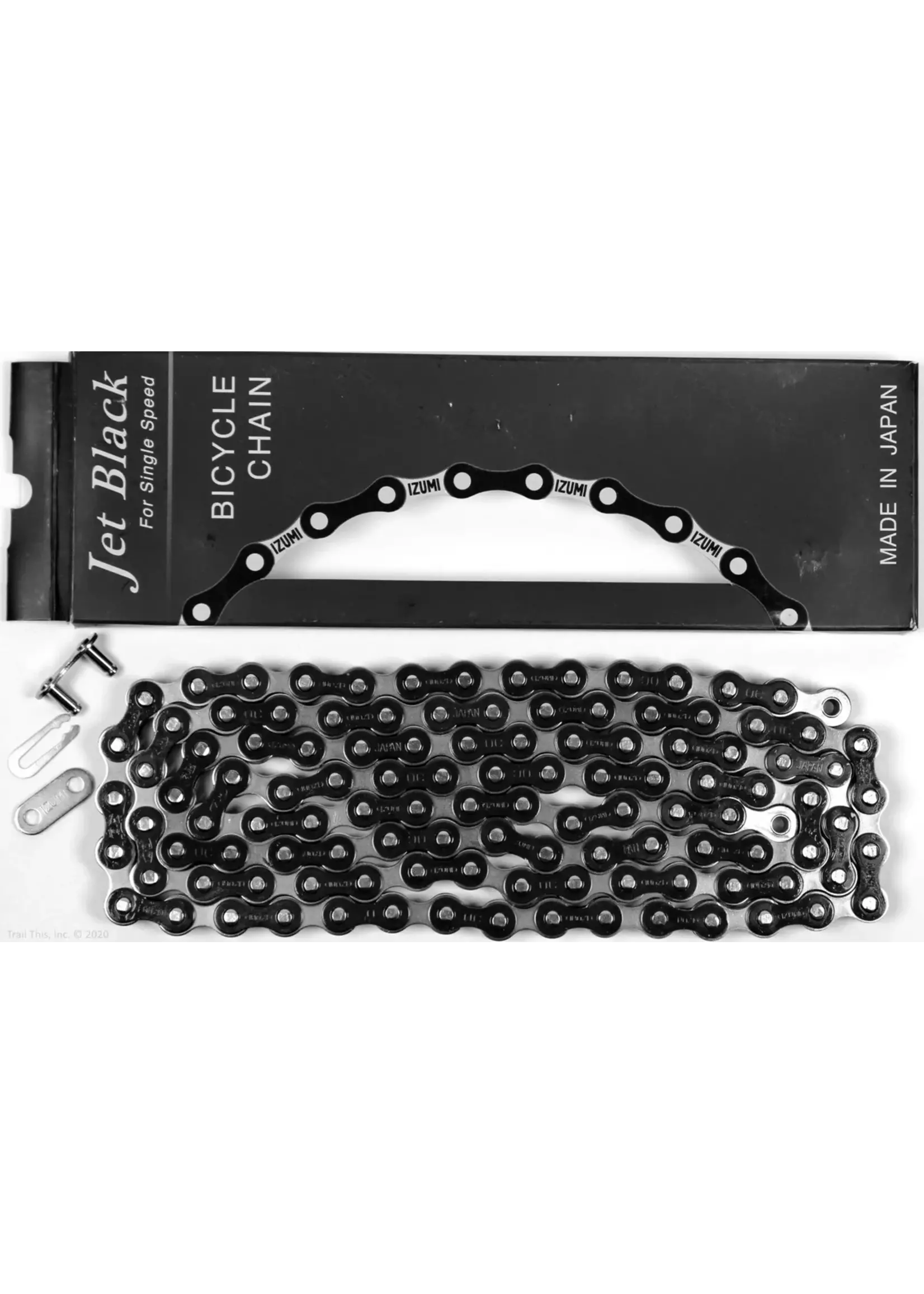 Izumi IZUMI Chain 1/2 x 3/32 x 100L Jet Black/Silver