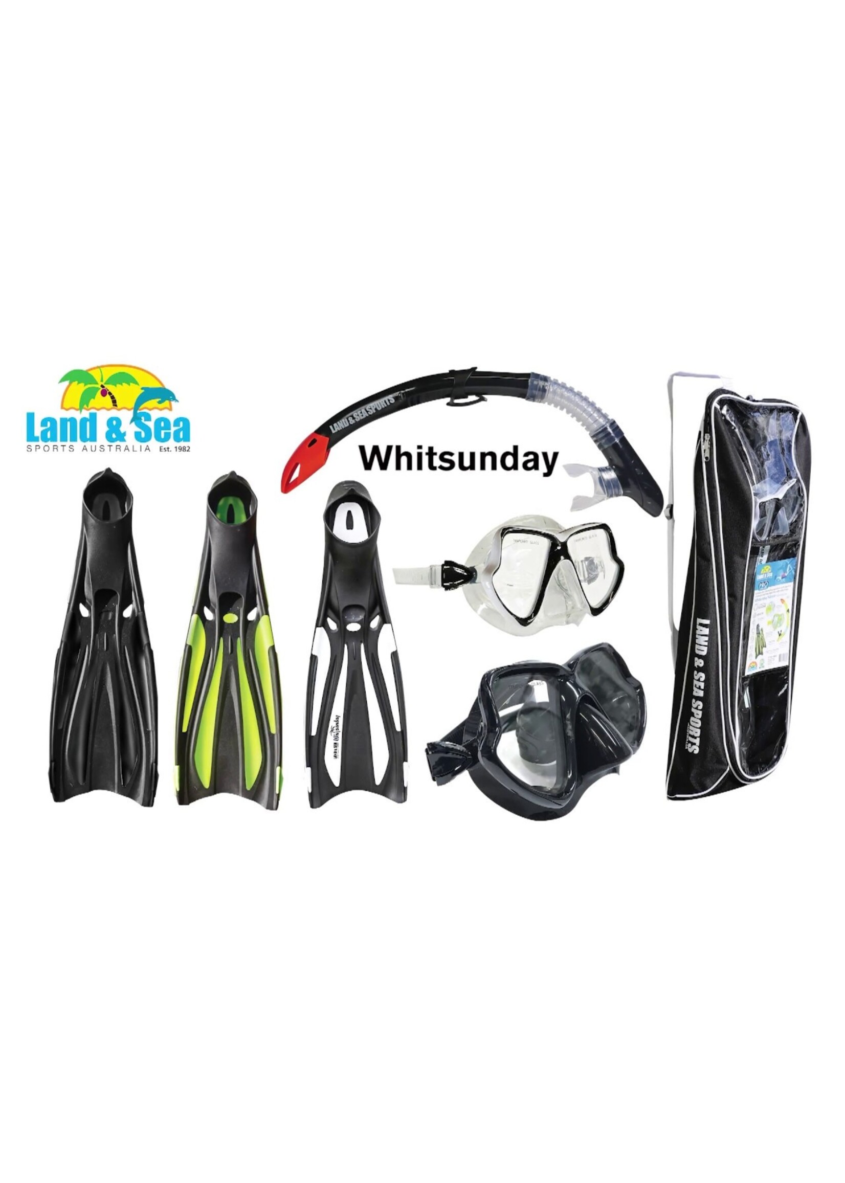 Land and Sea LAND & SEA Whitsunday Silicone Snorkeling Set