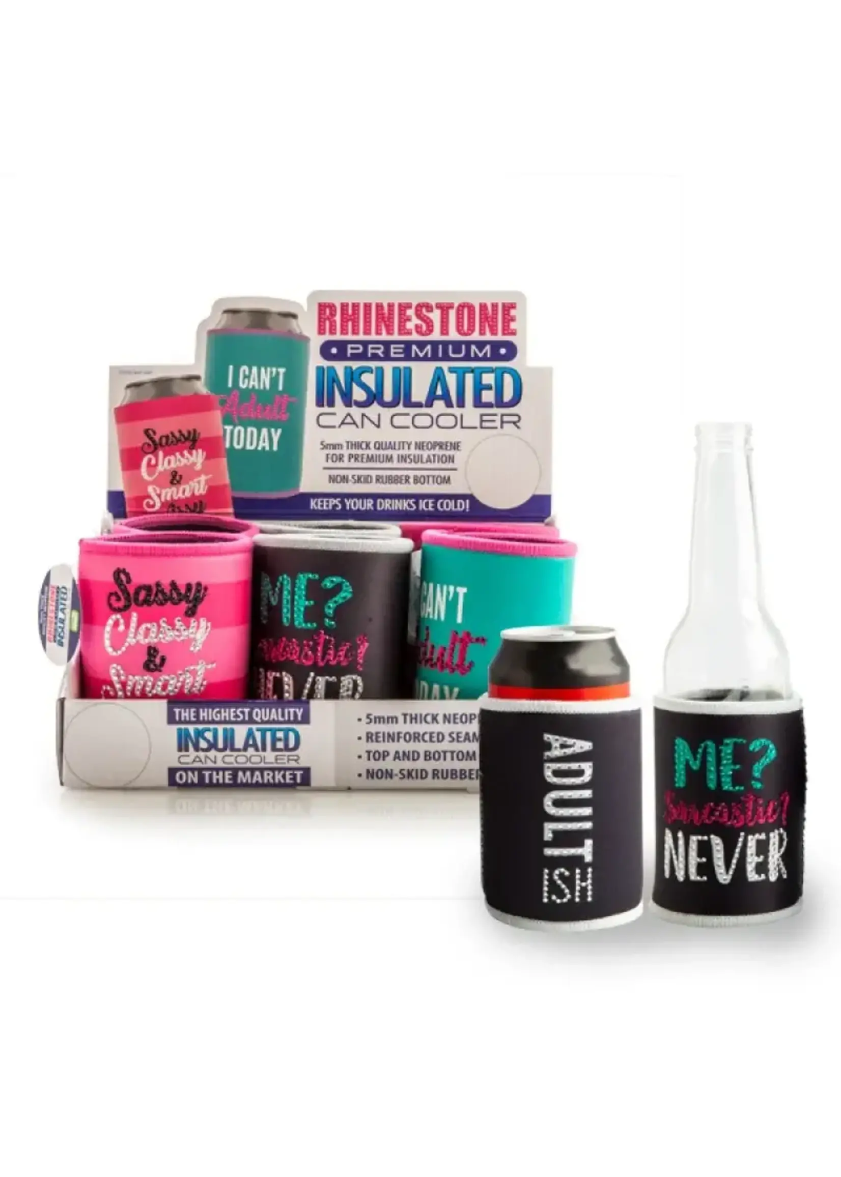 MDI MDI Insulated Rhinestone Can Cooler Assorted
