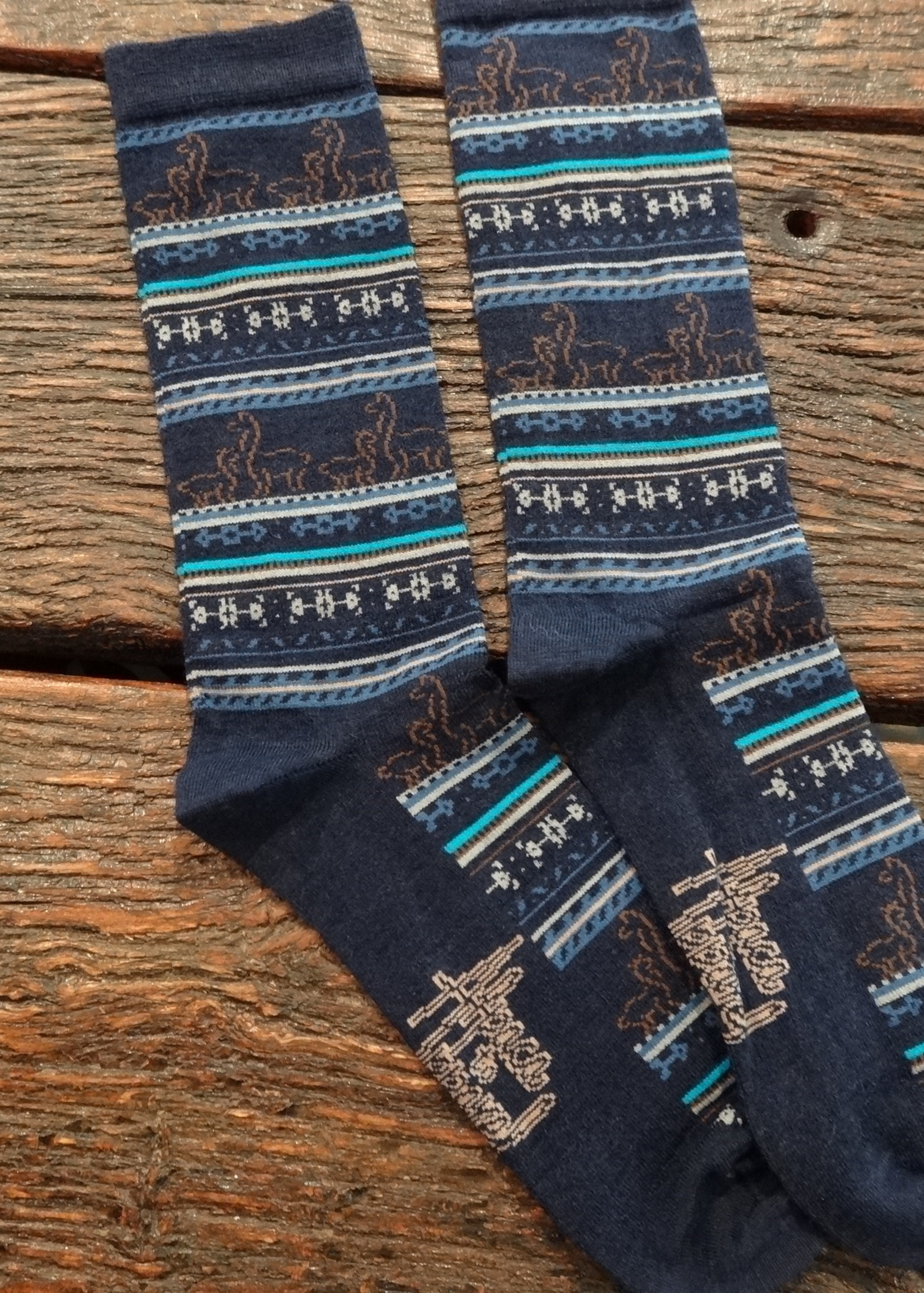 Alpaca Alpaca Print Crew Socks