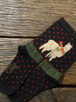 Alpaca Alpaca Christmas Crew Socks