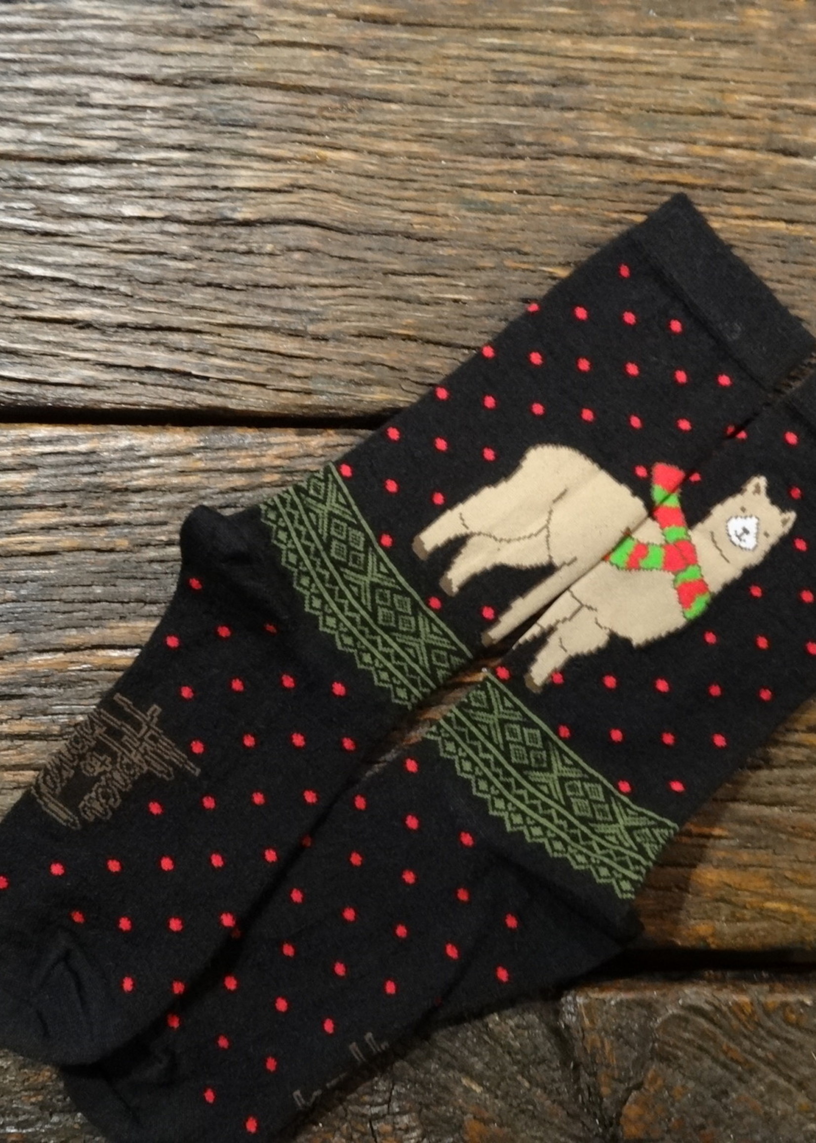 Alpaca Alpaca Christmas Crew Socks