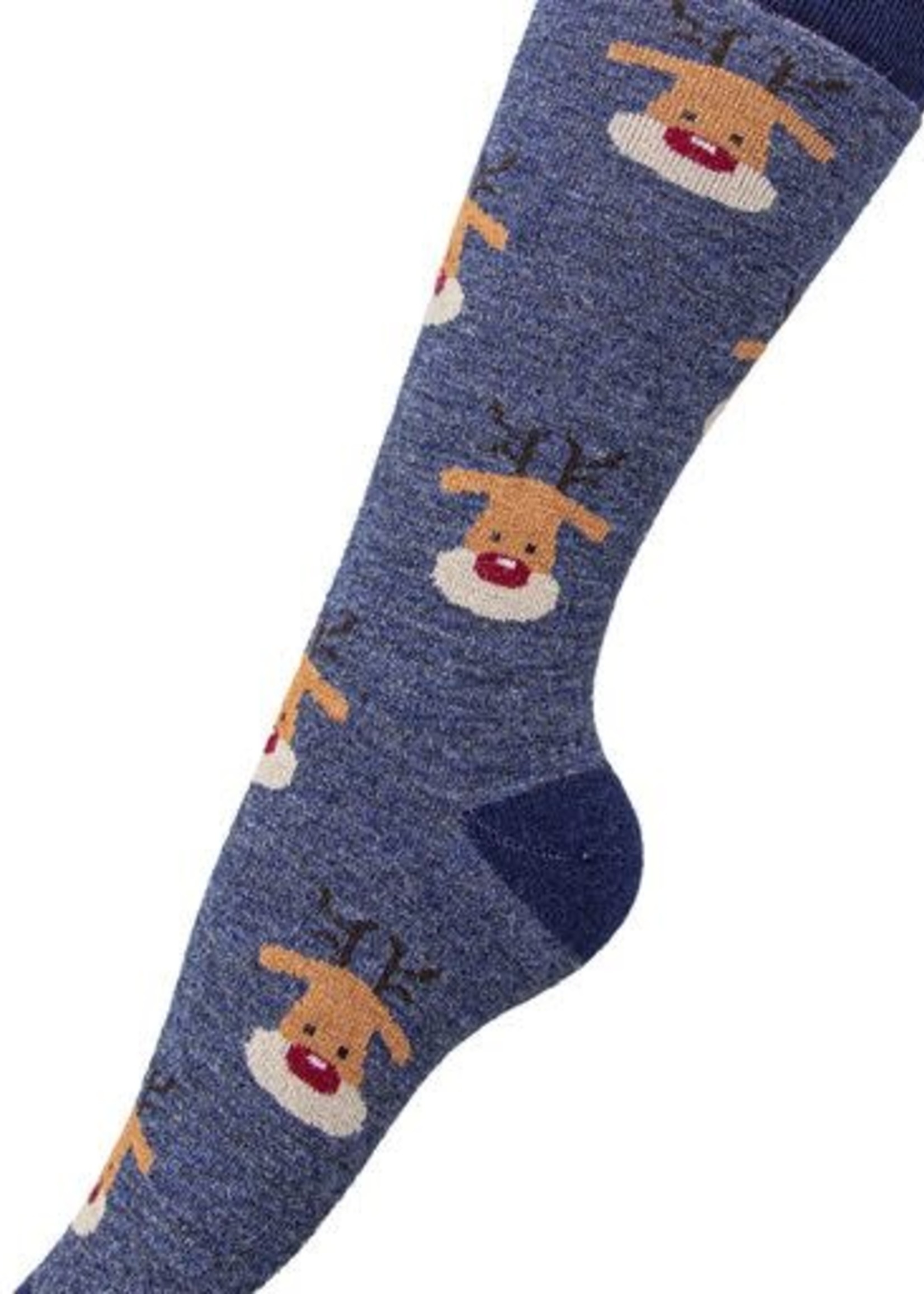 Alpaca Reindeer Holiday Crew Socks