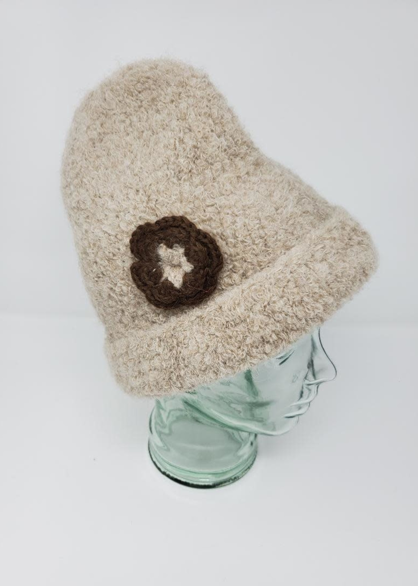 Alpaca Boucle Flower Hat