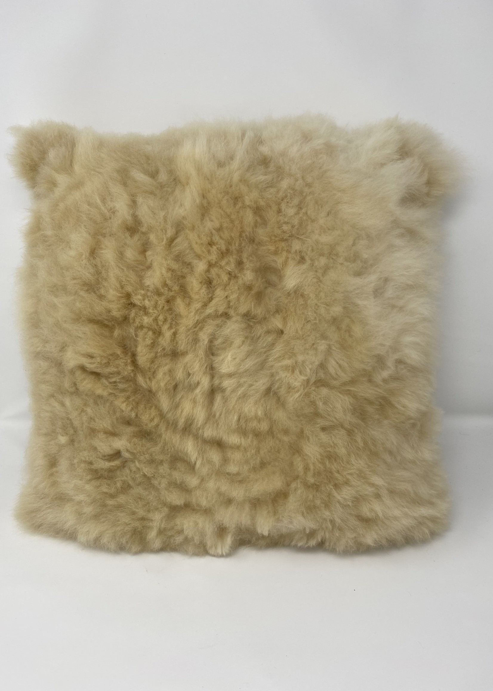 Mongolian Faux Fur Pillow Cover - Camel Brown