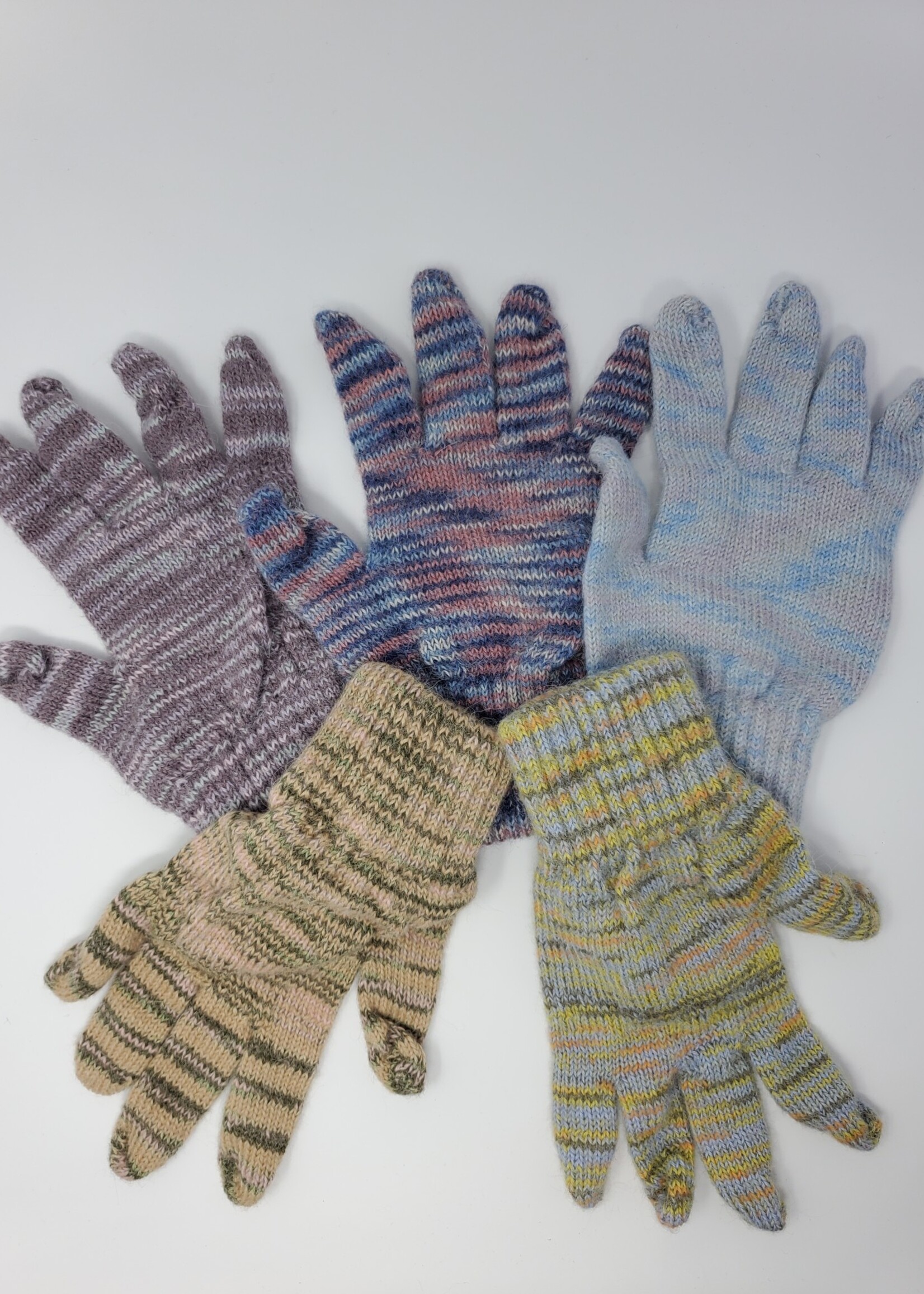 Alpaca Candy Stripe Gloves