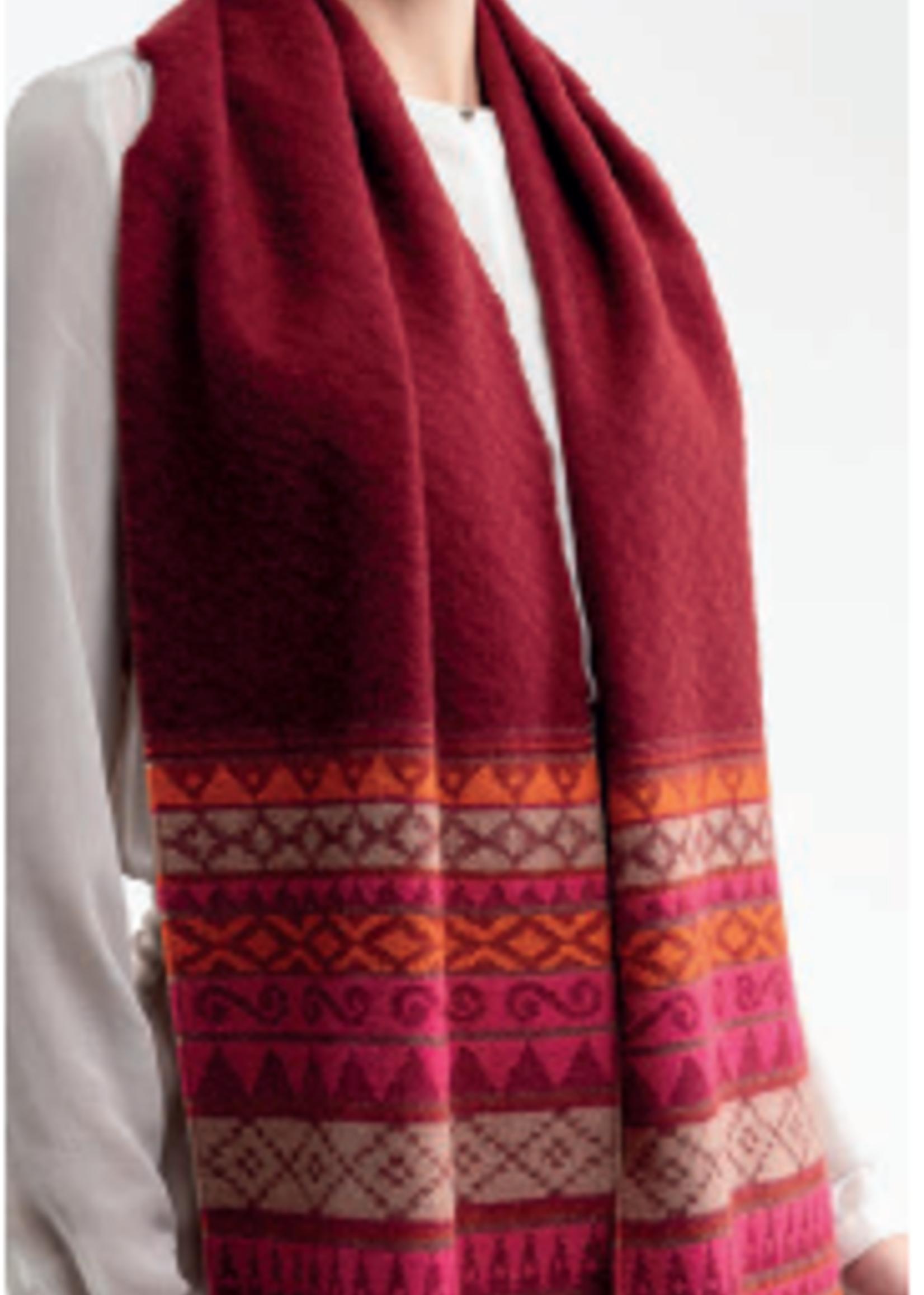 Alpaca Ethnic Jacquard Scarf