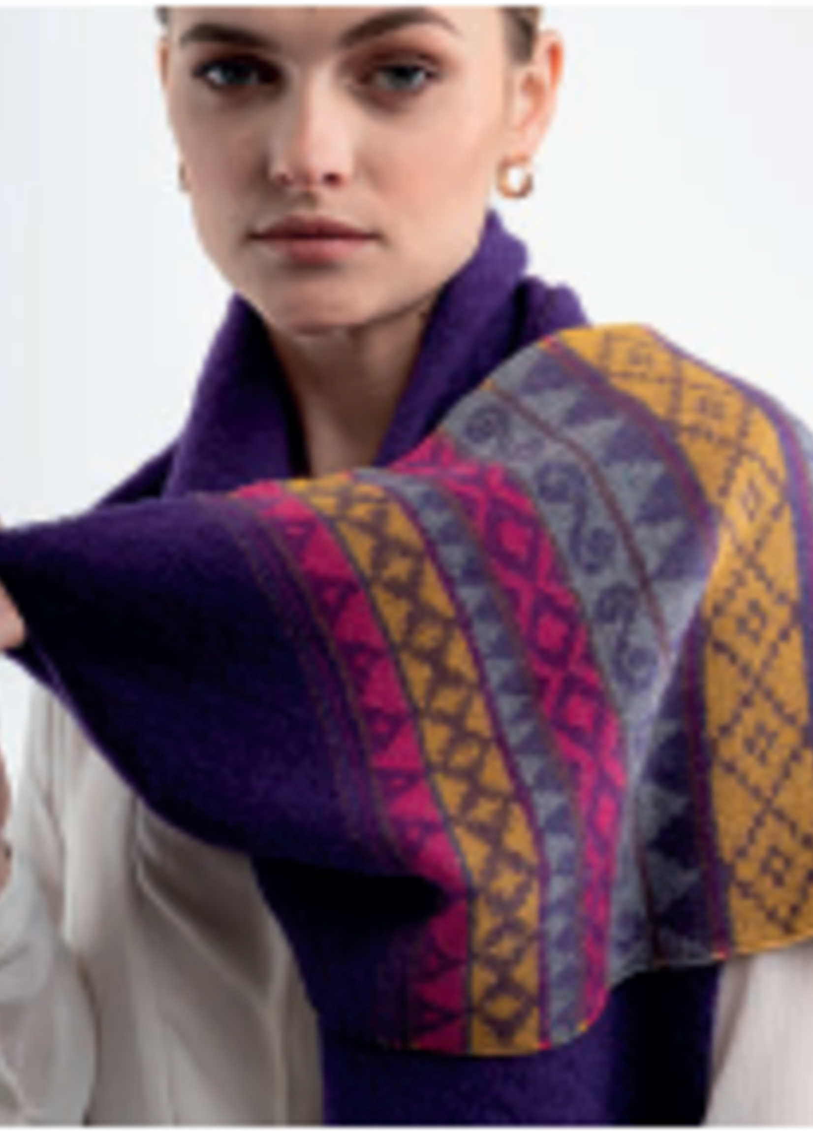 Alpaca Ethnic Jacquard Scarf