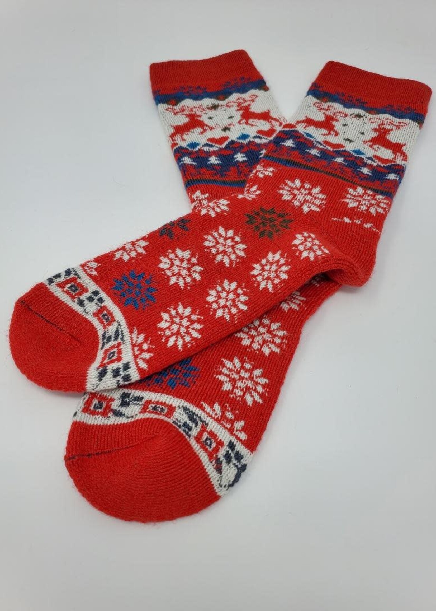 Alpaca One Size Christmas Knit Socks