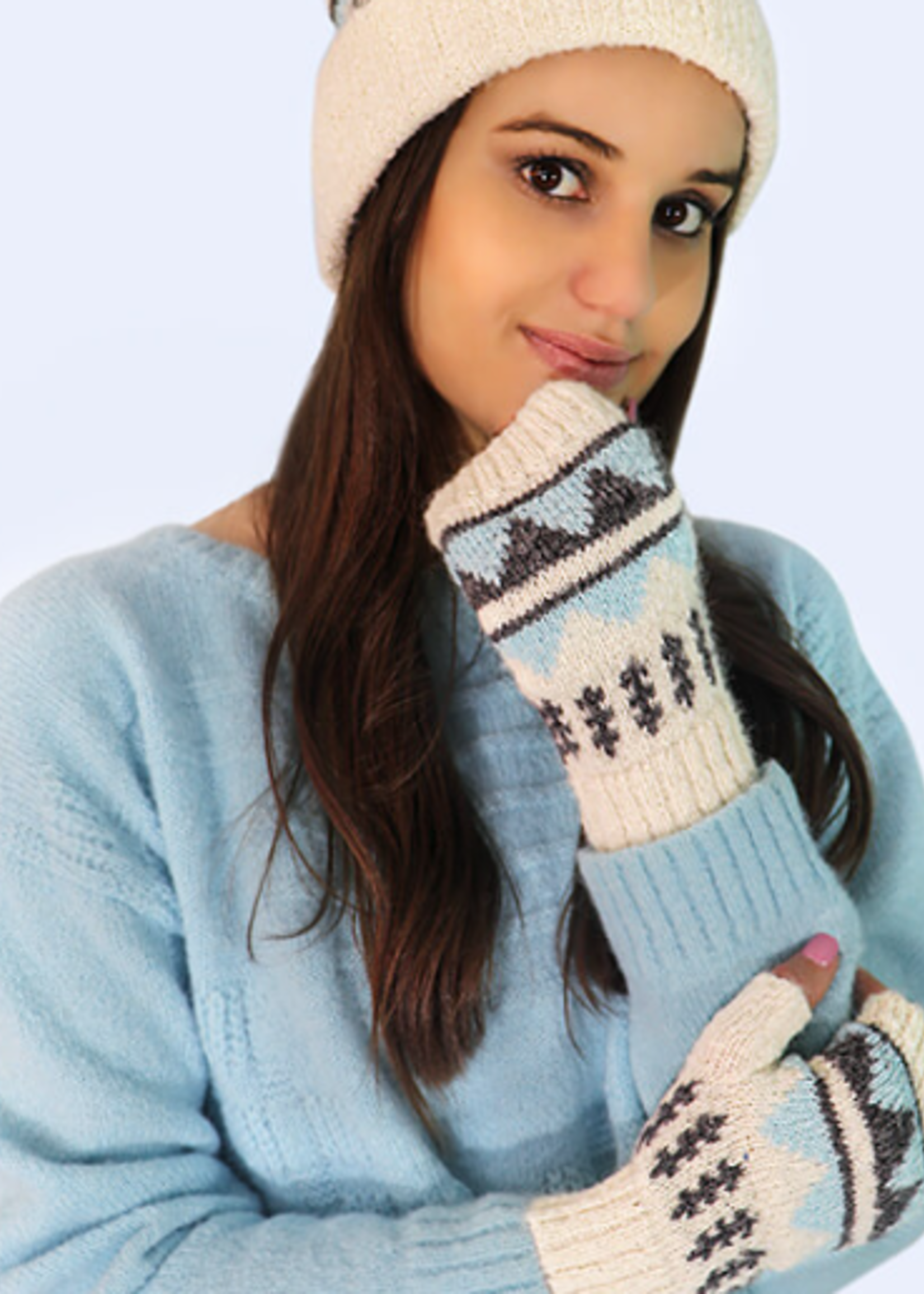 Alpaca Colette Brushed Alpaca Fingerless Gloves