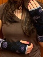 Alpaca Midnight Garden Mittens