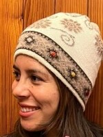 Alpaca Golden Flowers Embroidered Hat