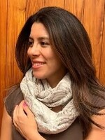 Alpaca Golden Flowers Infinity Scarf
