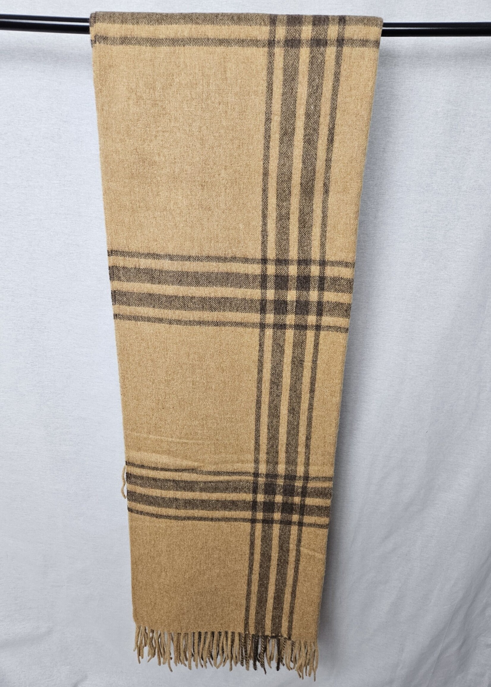 Alpaca Double Striped Blanket