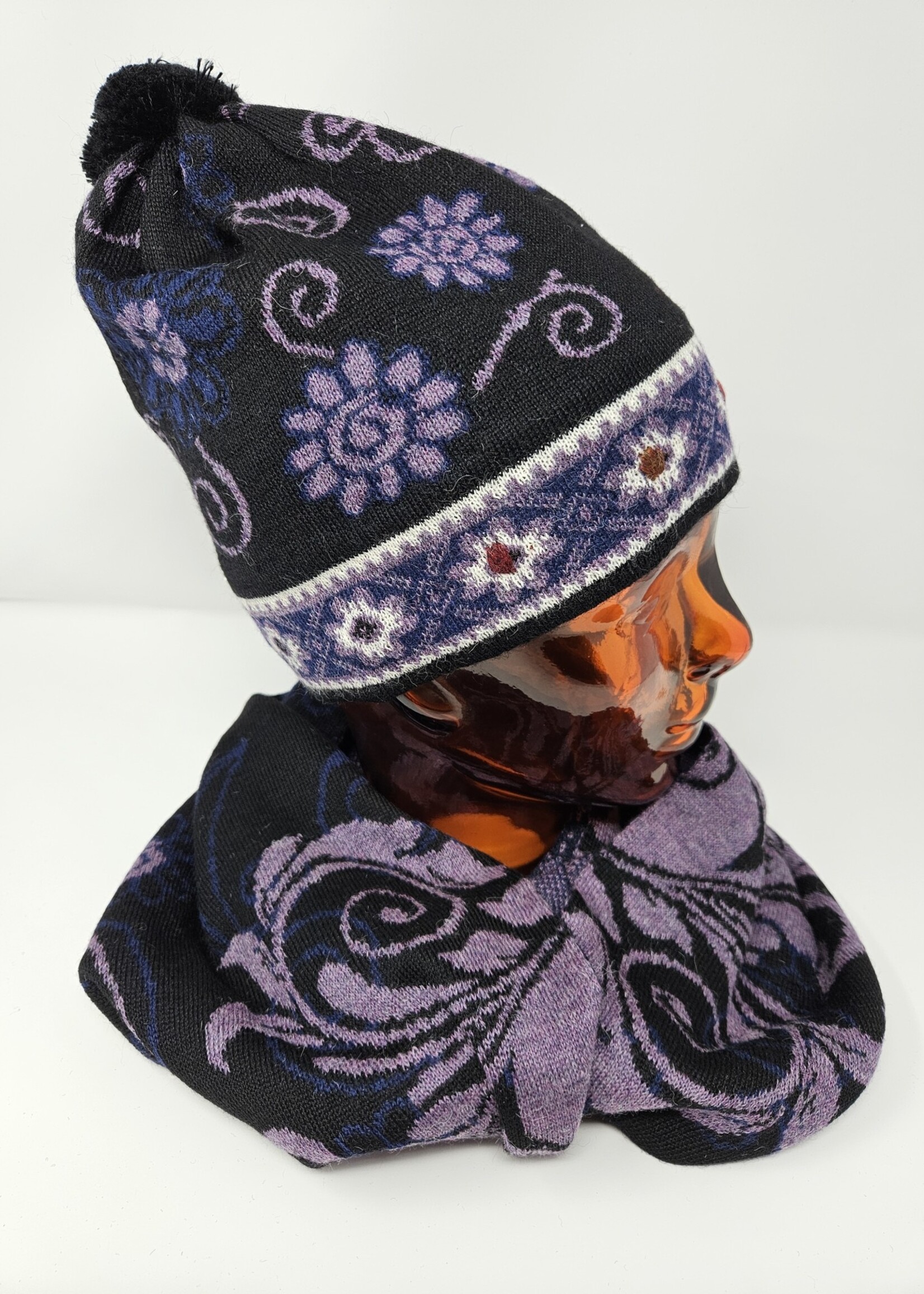 Alpaca Midnight Garden Infinity Scarf