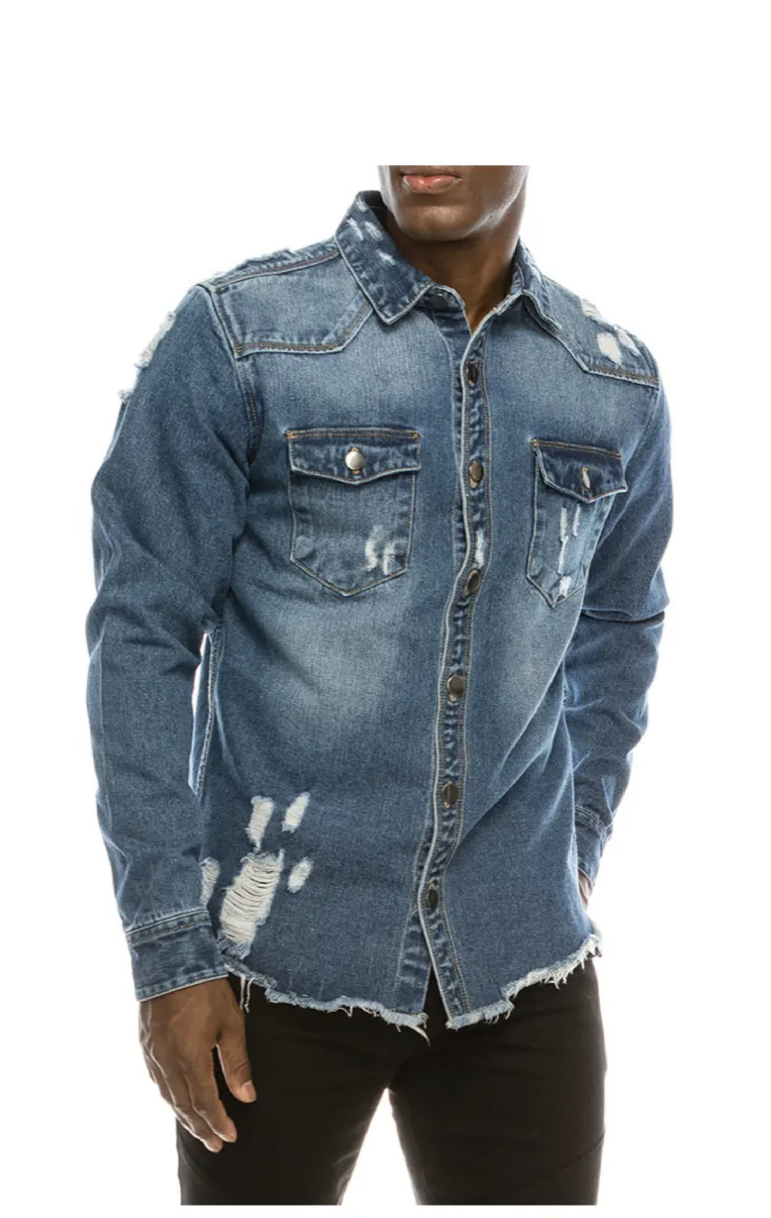 Regular Fit Denim Overshirt - Denim black - Men | H&M US