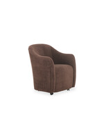 Drava Rolling Dining Chair - Dark Brown